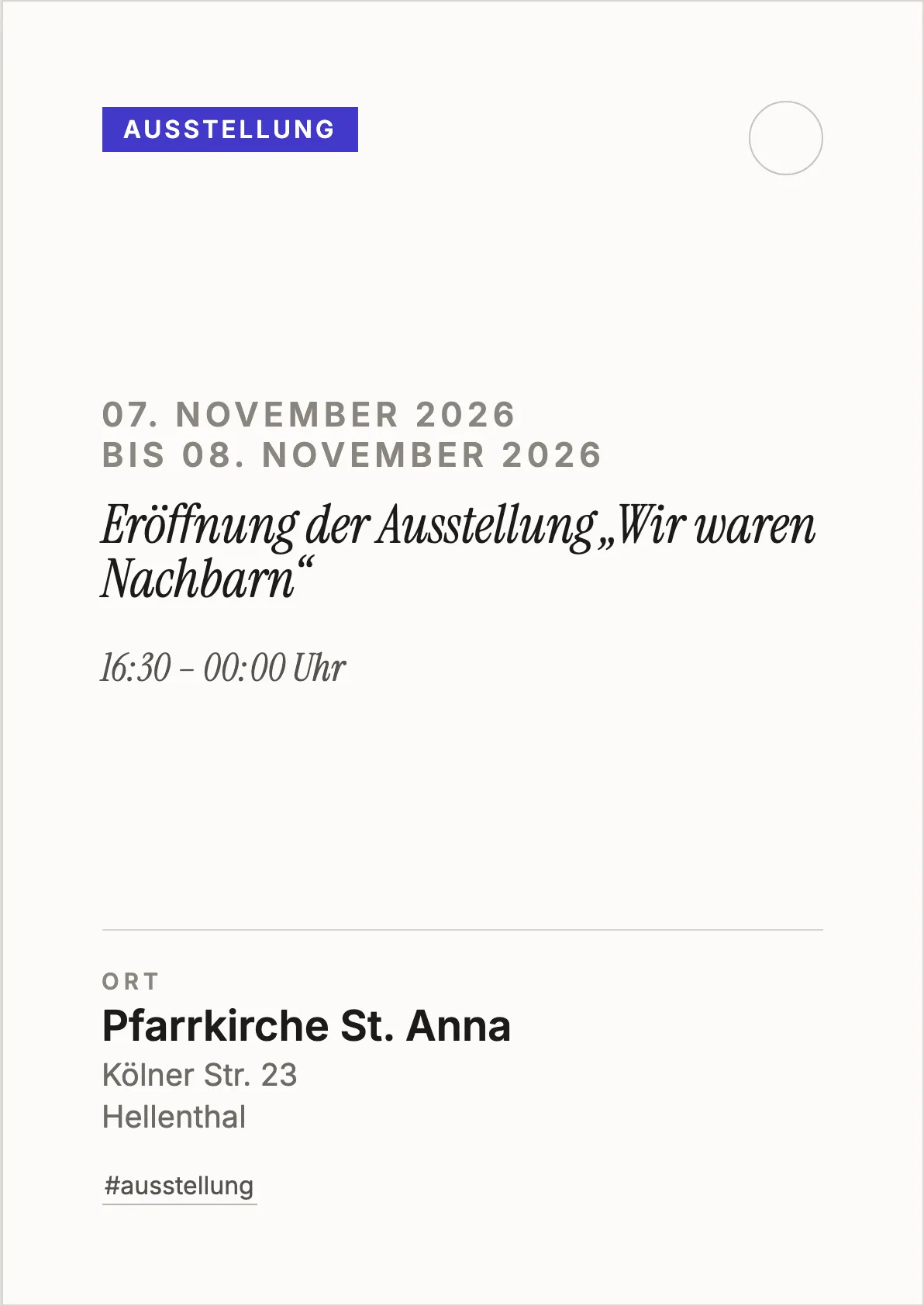 Veranstaltungsflyer