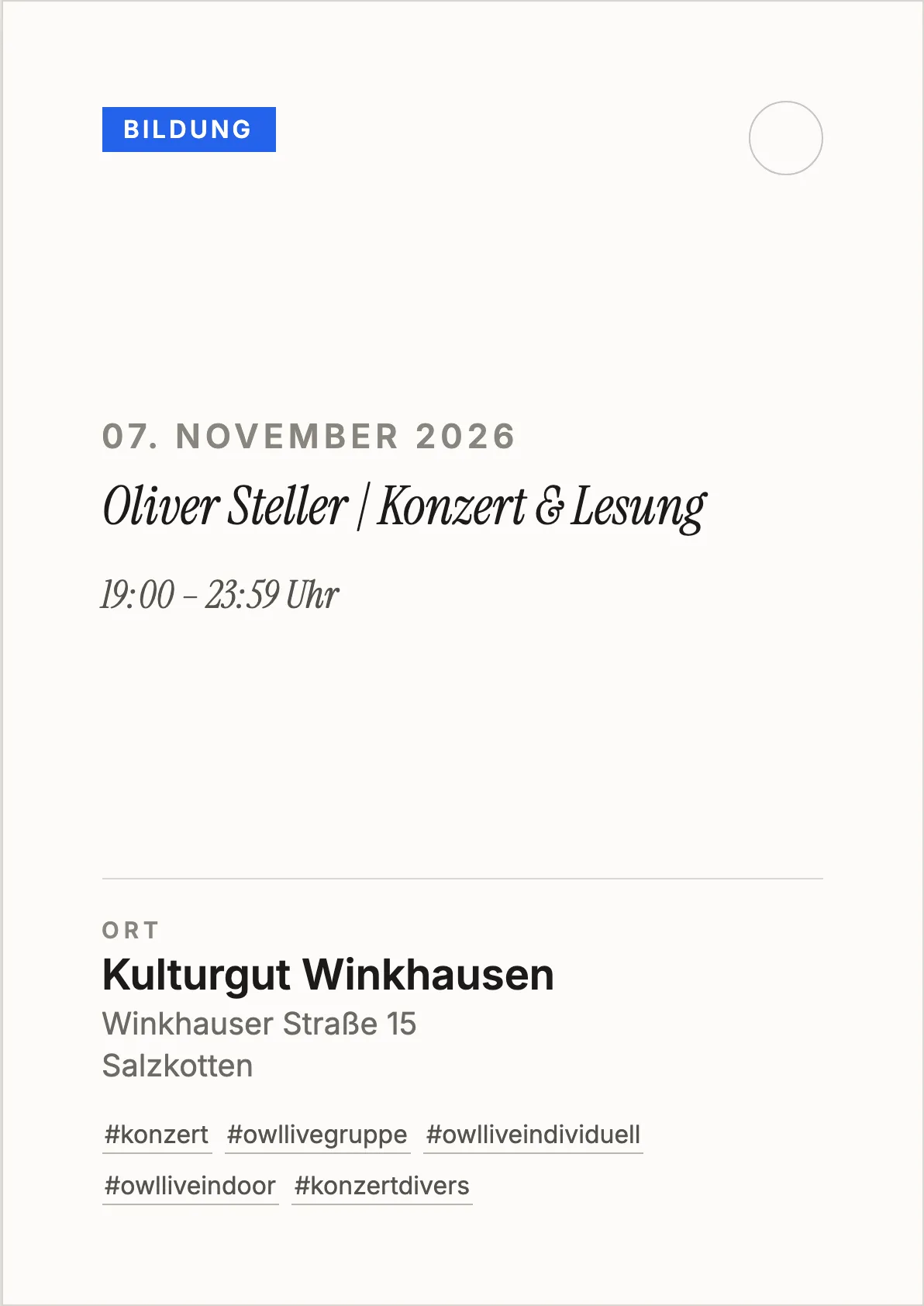 Veranstaltungsflyer