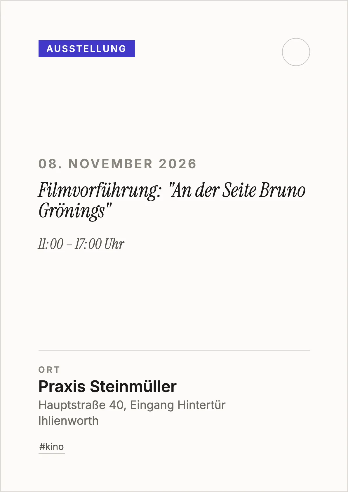 Veranstaltungsflyer
