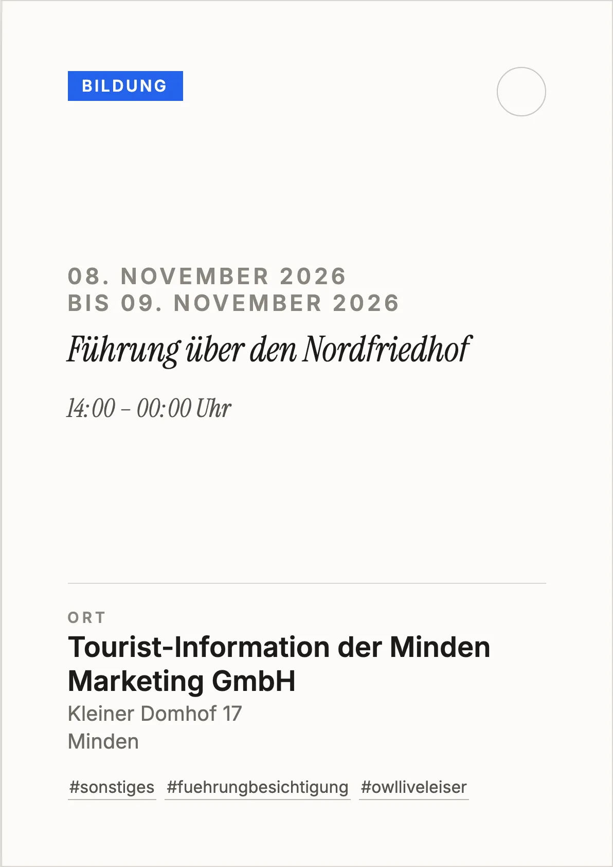 Veranstaltungsflyer