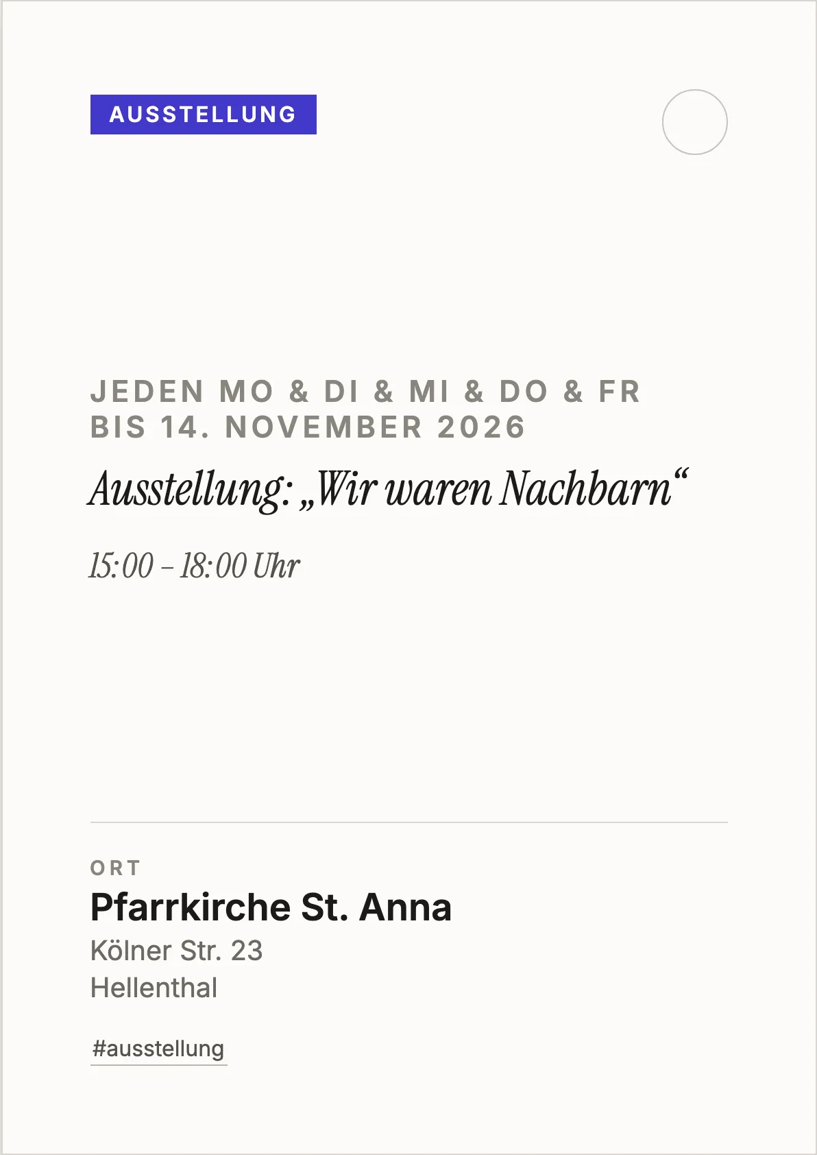 Veranstaltungsflyer