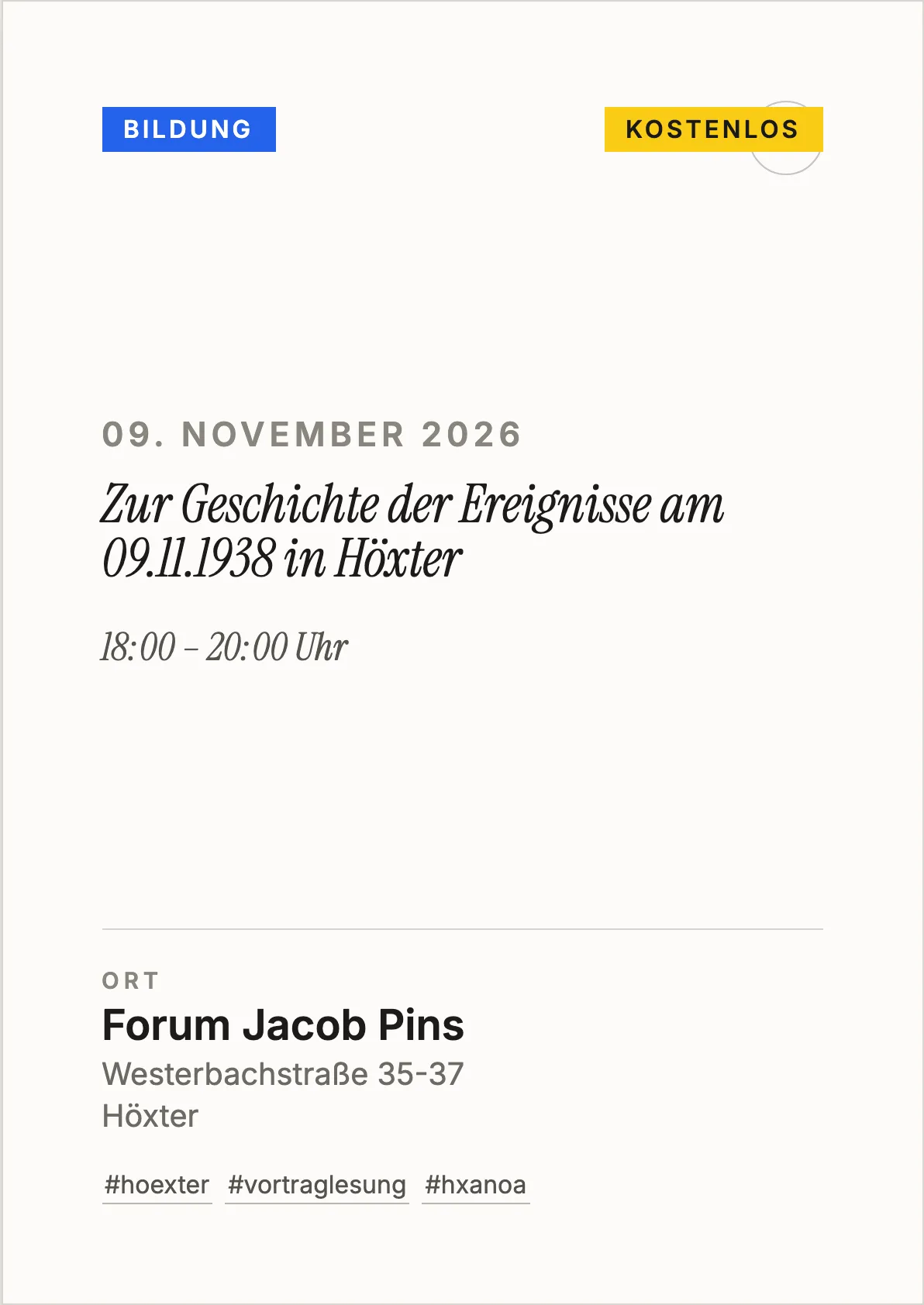 Veranstaltungsflyer