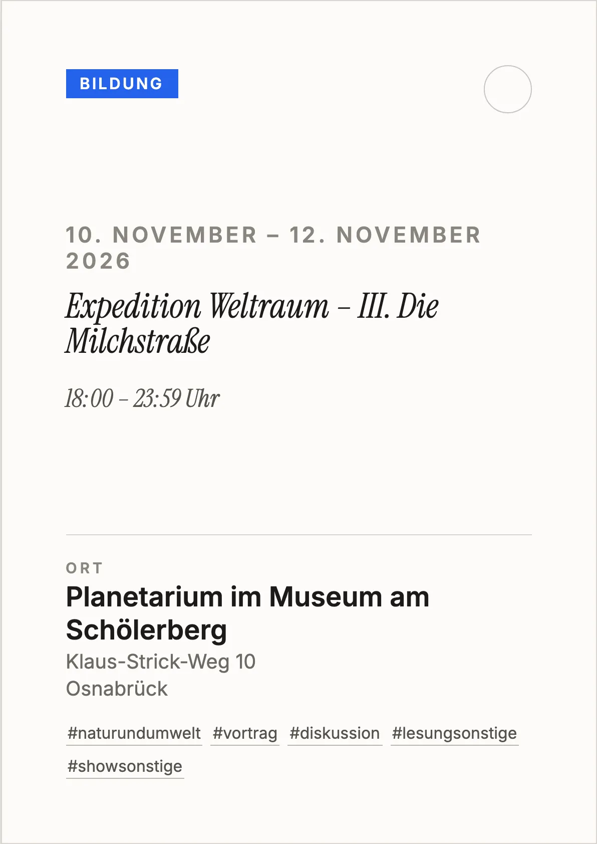 Veranstaltungsflyer