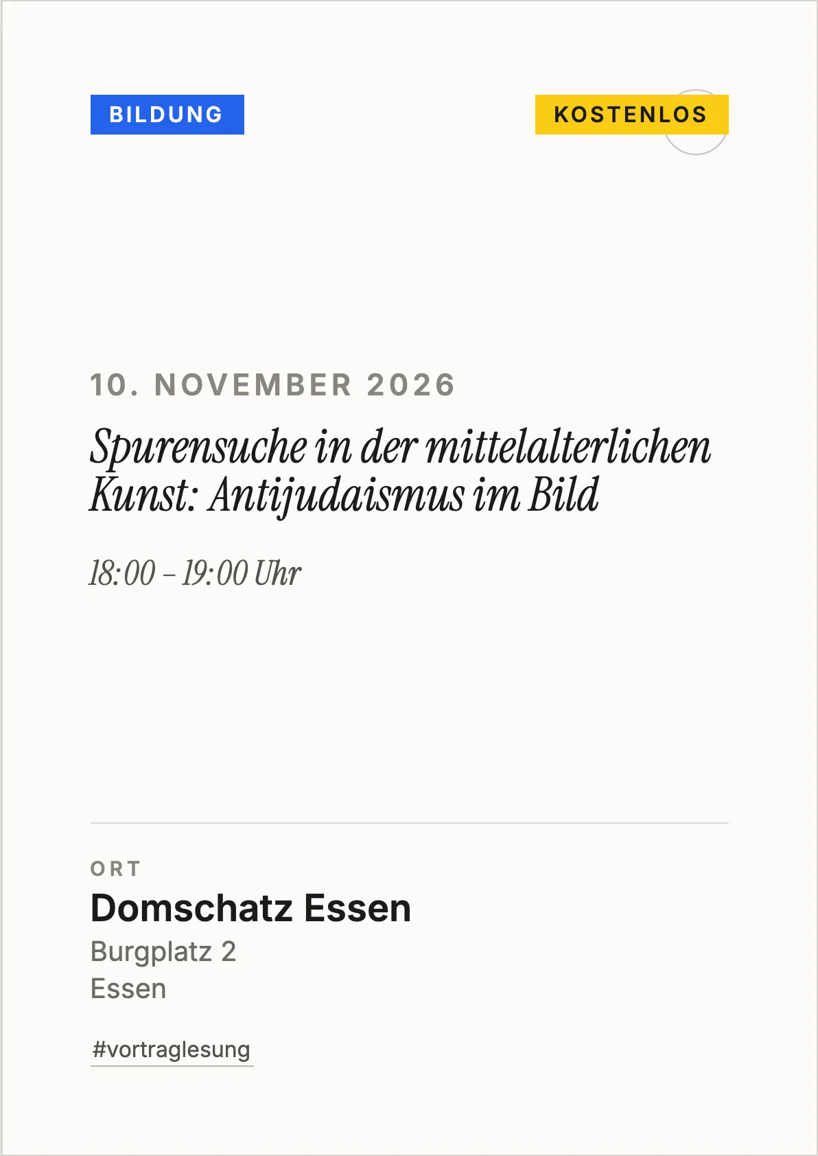 Veranstaltungsflyer