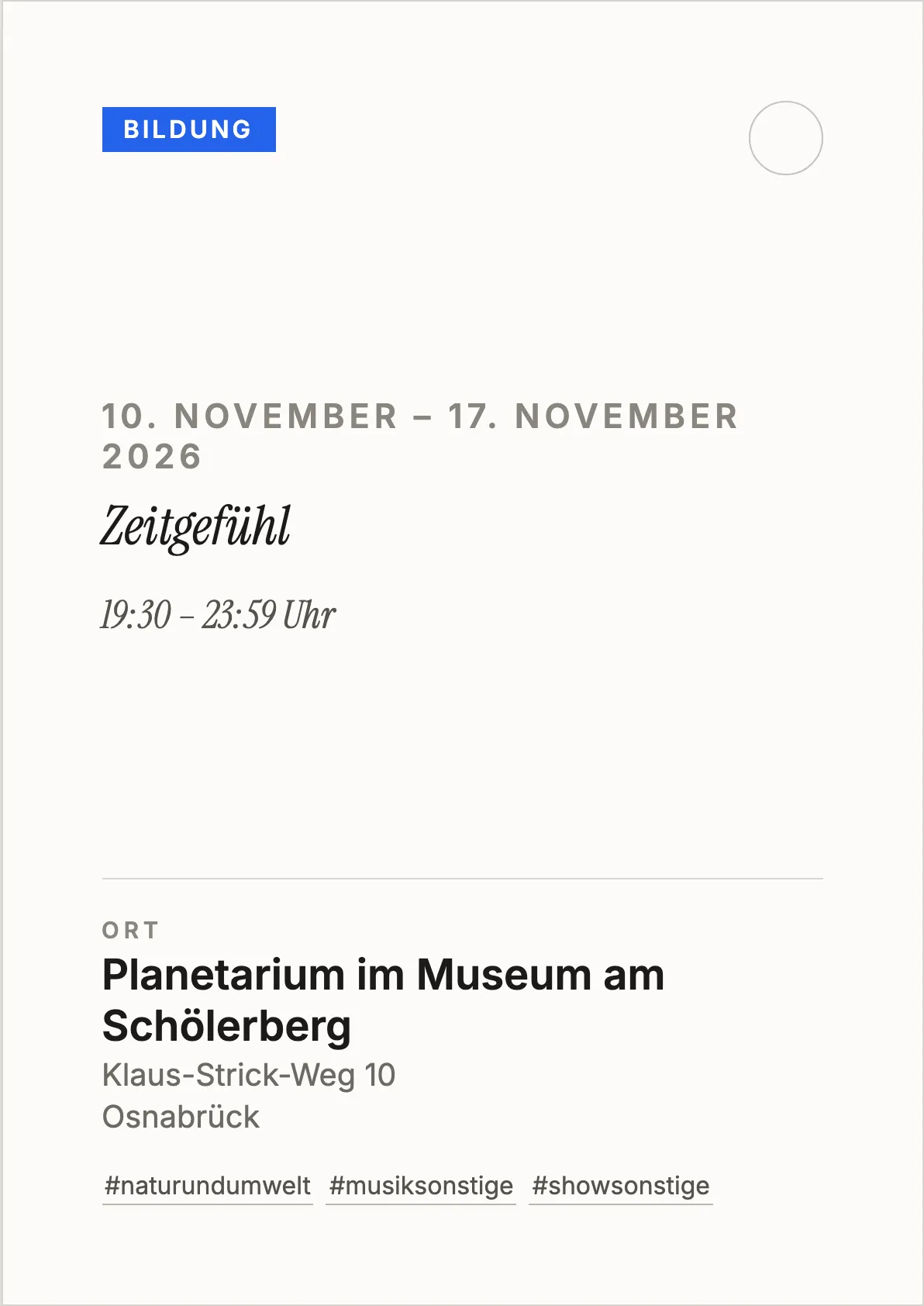 Veranstaltungsflyer