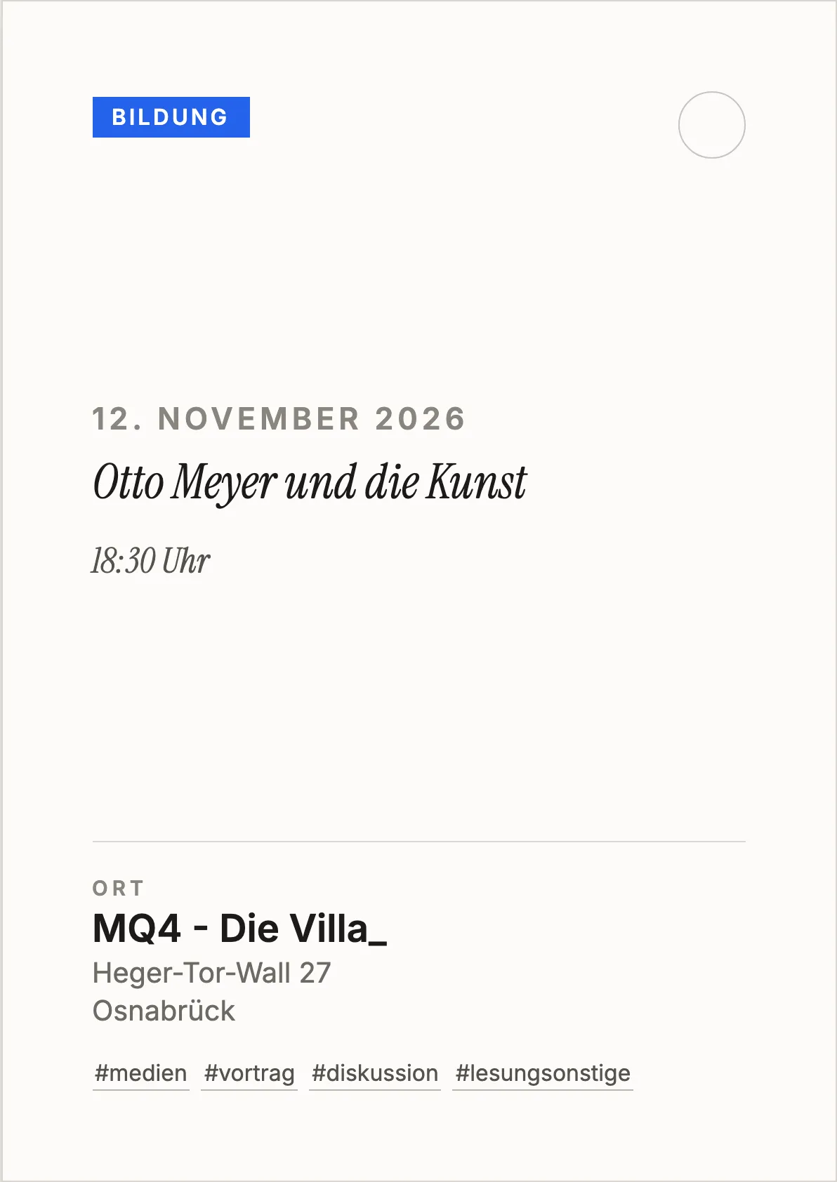 Veranstaltungsflyer
