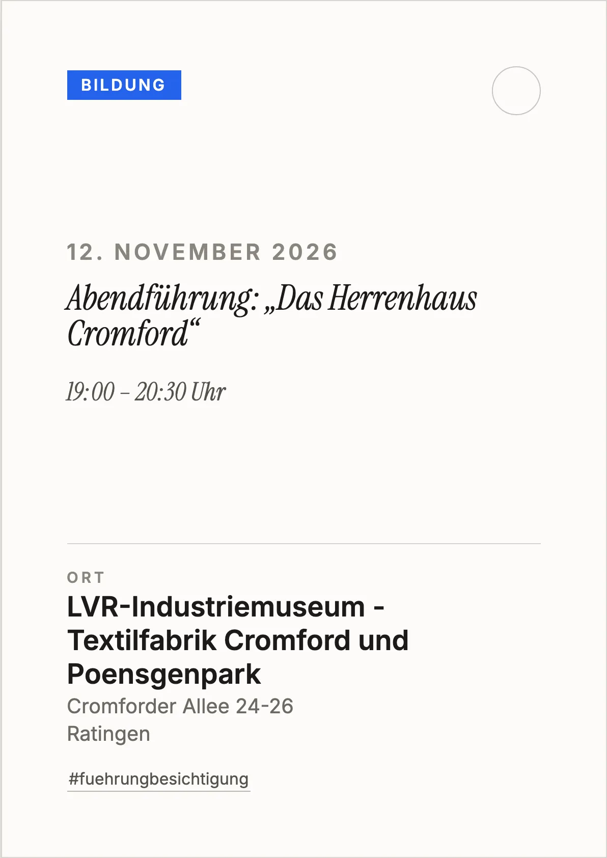 Veranstaltungsflyer