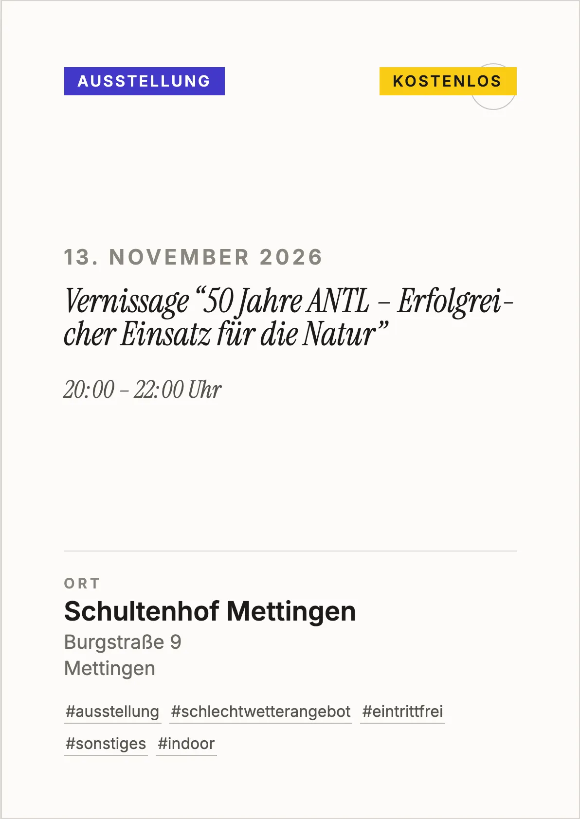 Veranstaltungsflyer