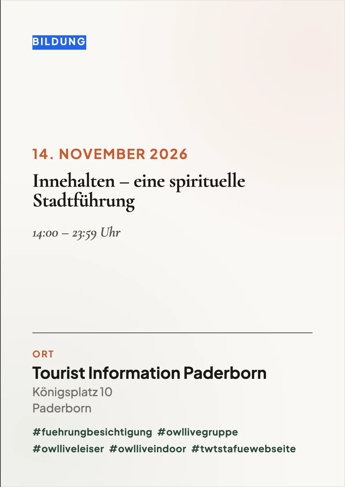 Veranstaltungsflyer