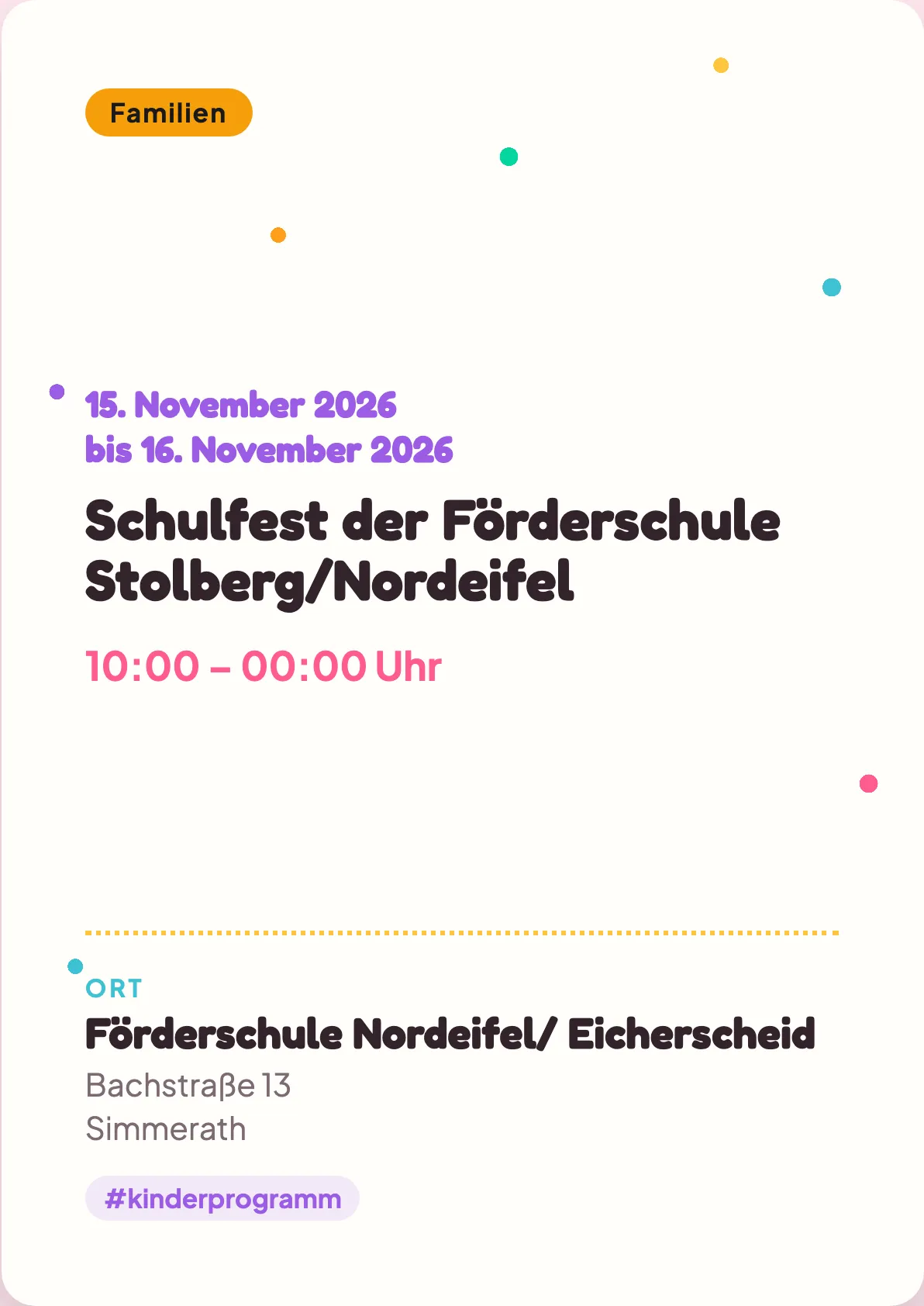 Veranstaltungsflyer