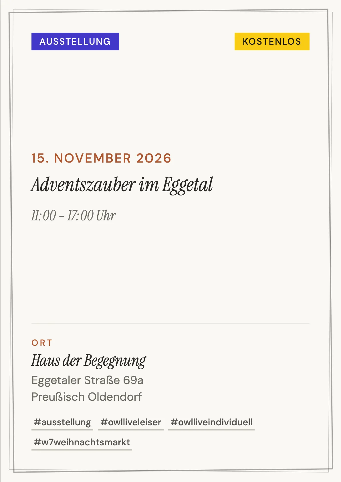 Veranstaltungsflyer