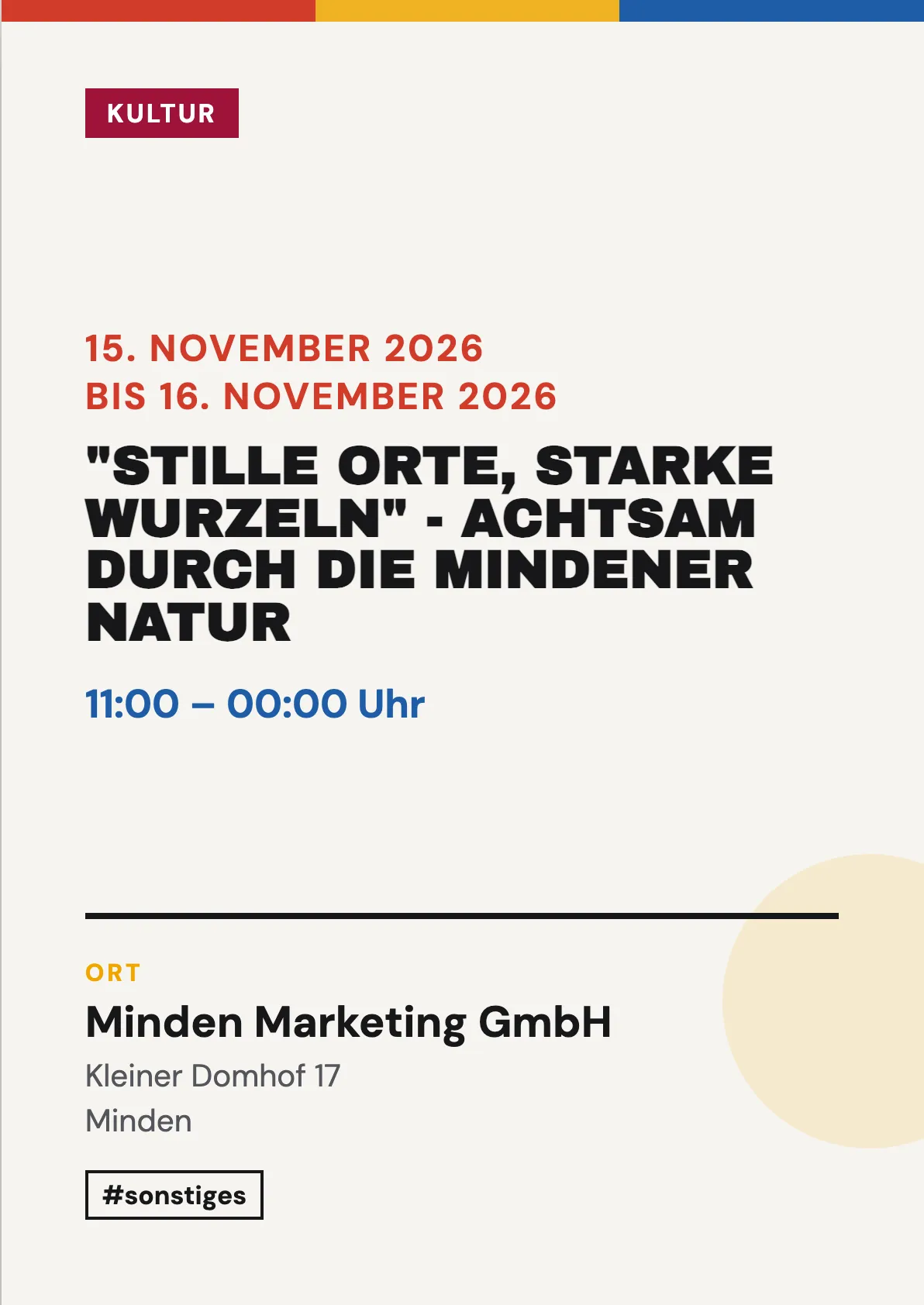 Veranstaltungsflyer