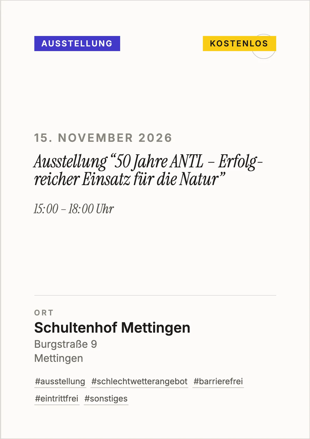 Veranstaltungsflyer