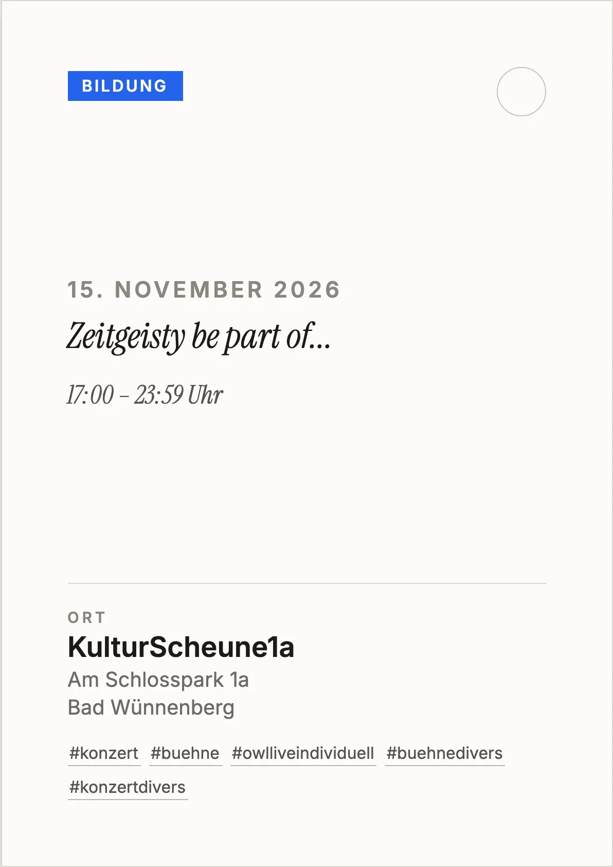 Veranstaltungsflyer