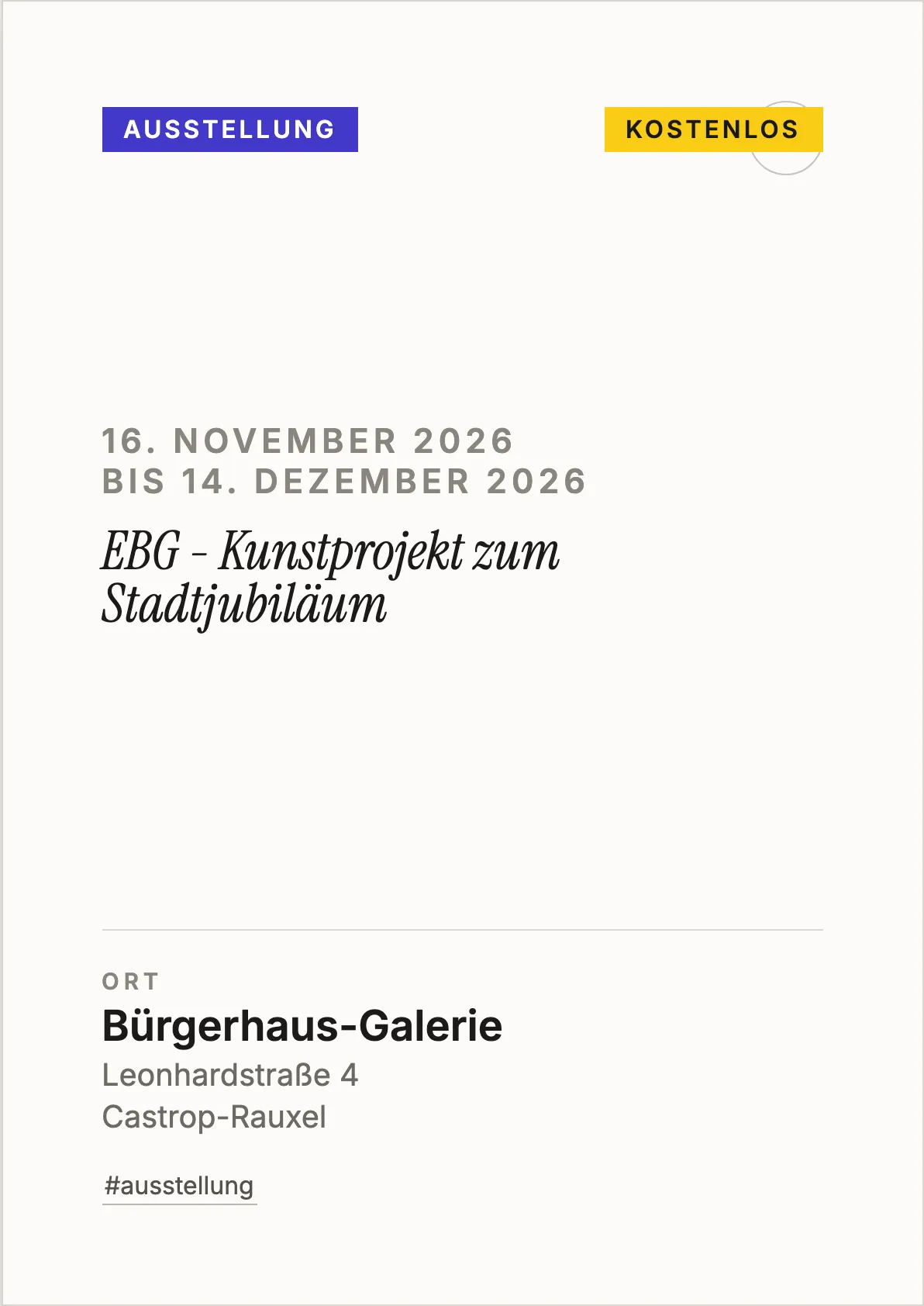 Veranstaltungsflyer
