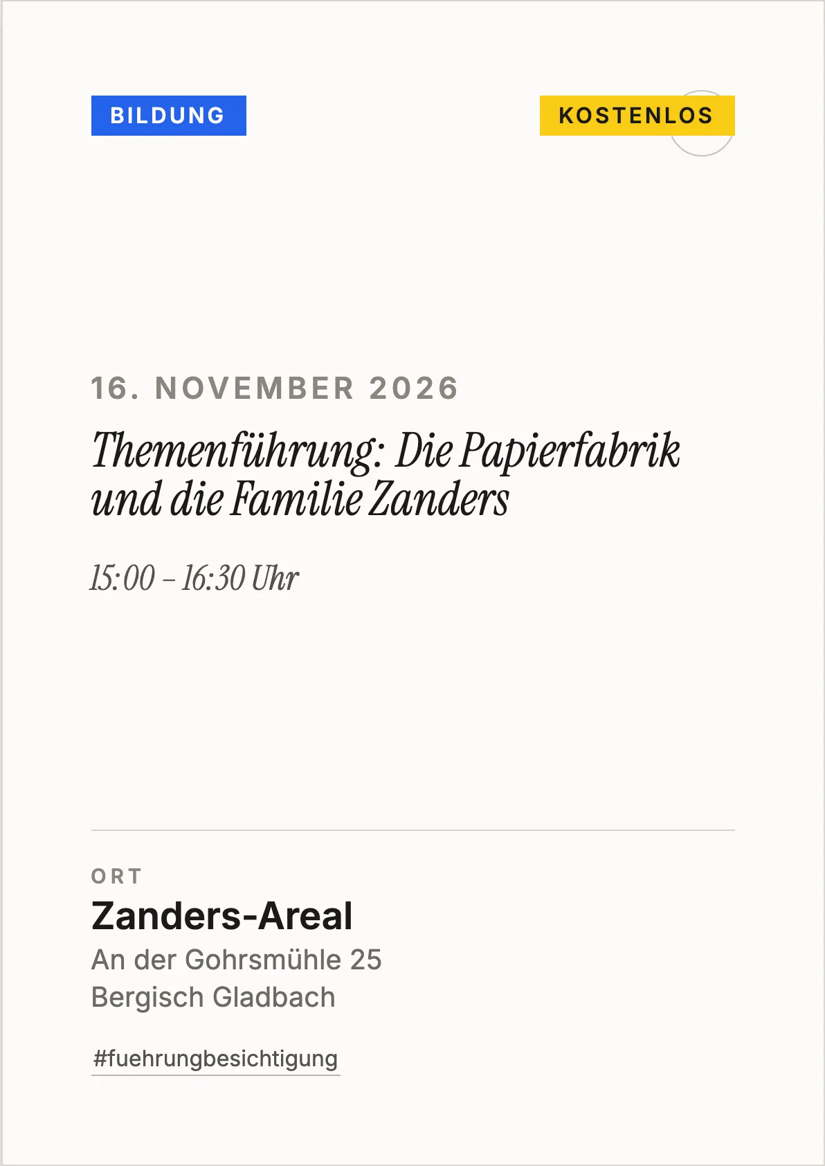 Veranstaltungsflyer