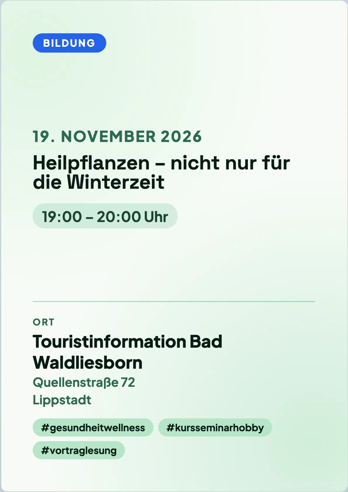 Veranstaltungsflyer