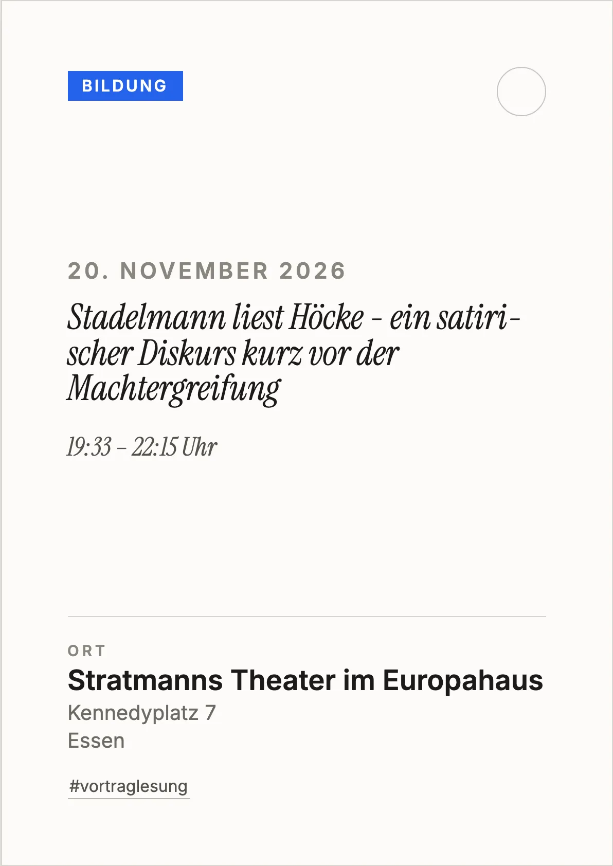 Veranstaltungsflyer