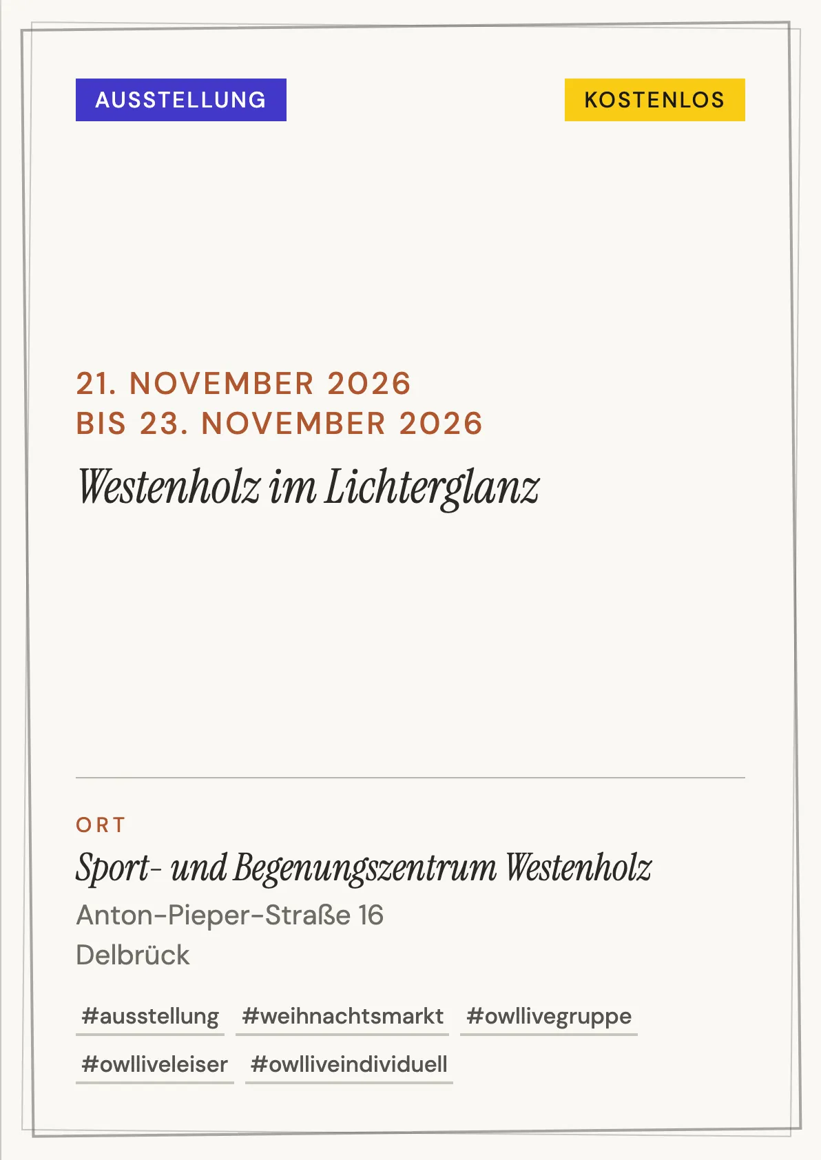 Veranstaltungsflyer