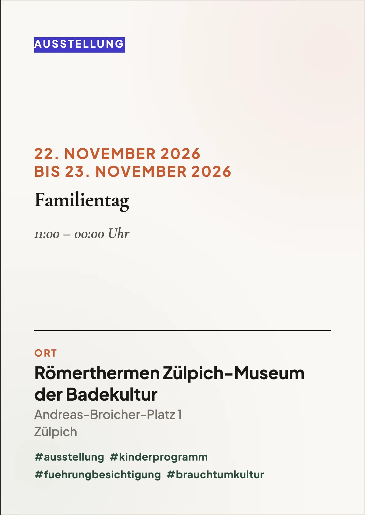 Veranstaltungsflyer