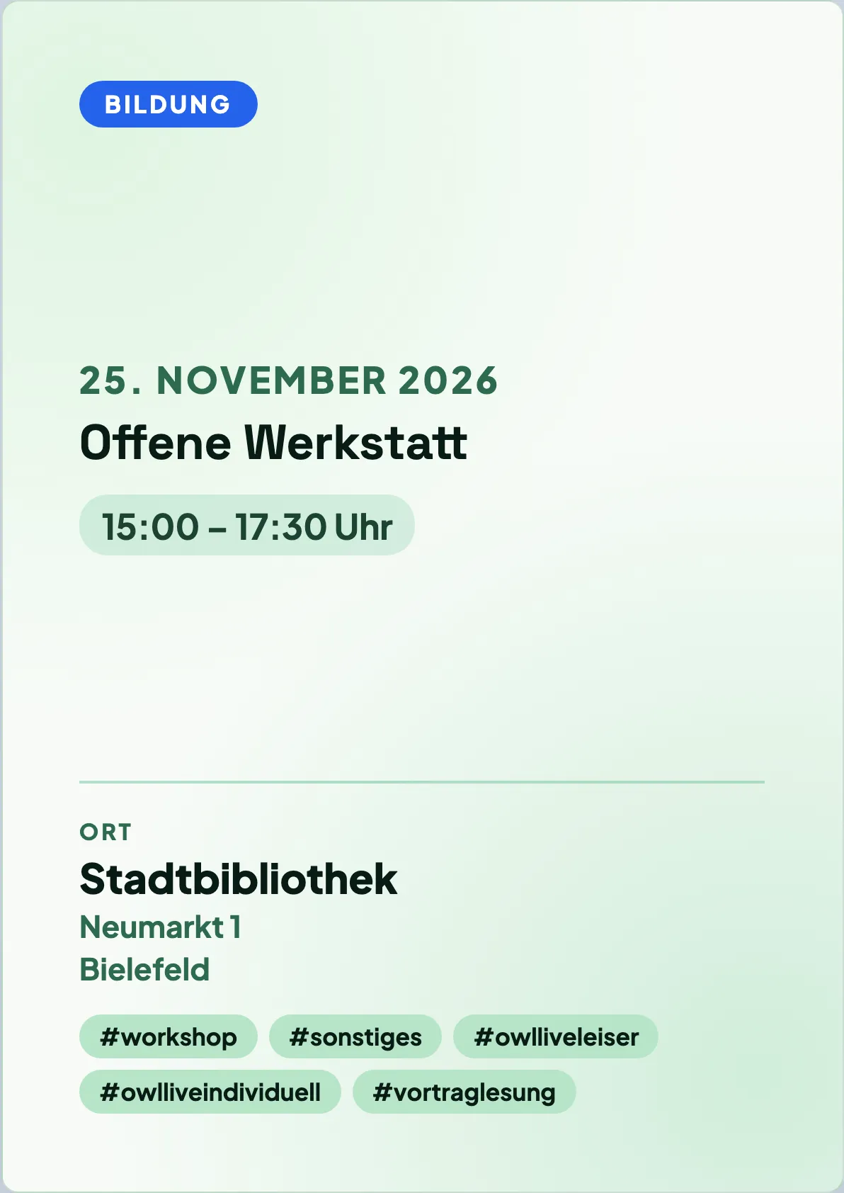 Veranstaltungsflyer