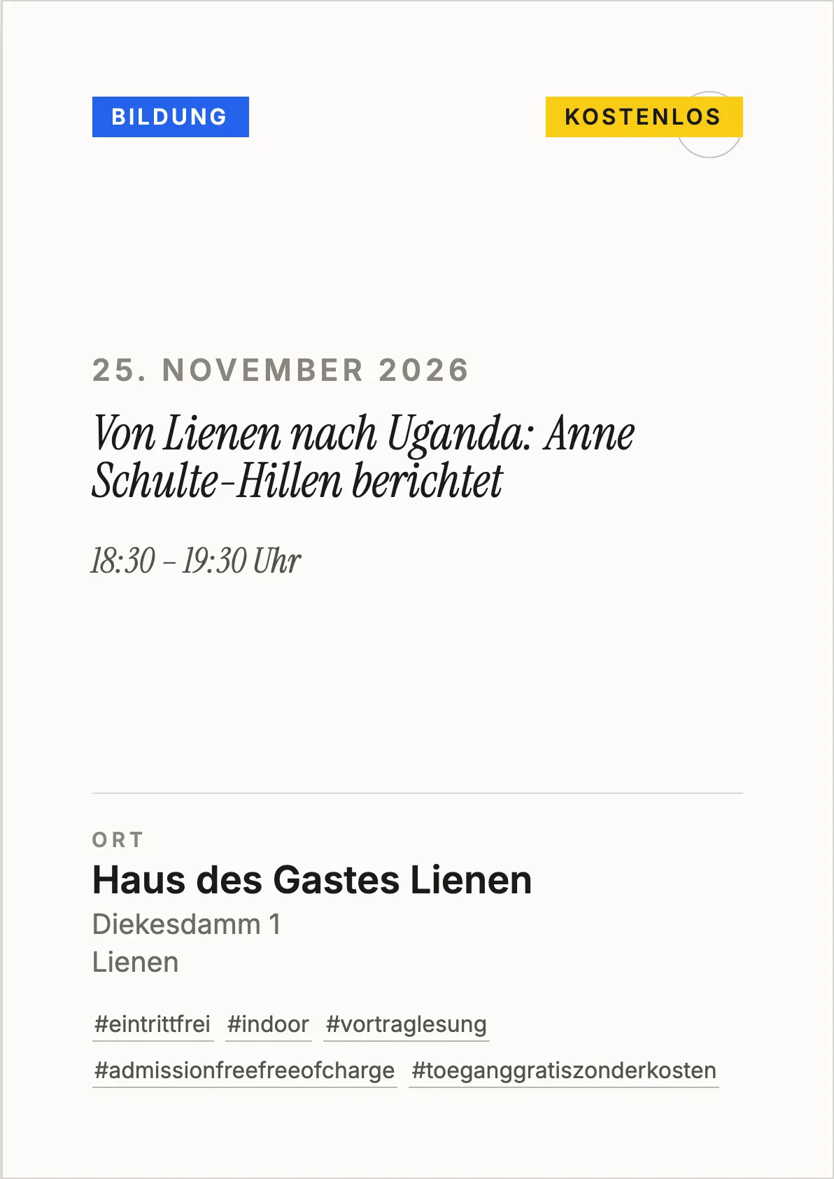 Veranstaltungsflyer