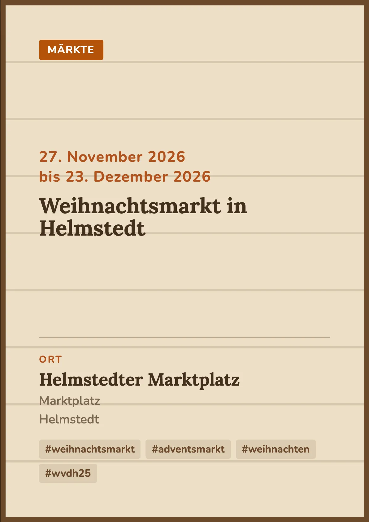 Veranstaltungsflyer