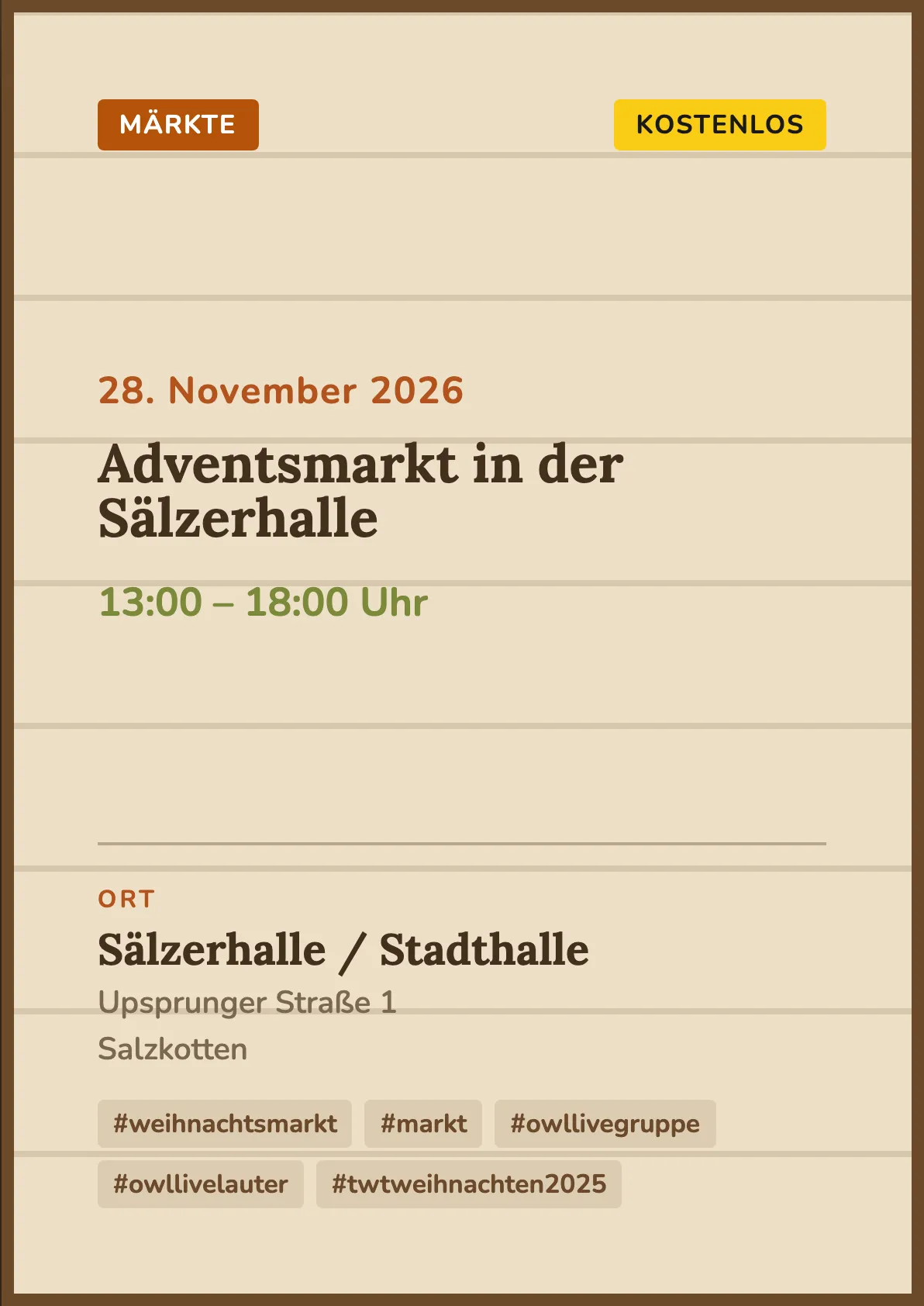 Veranstaltungsflyer
