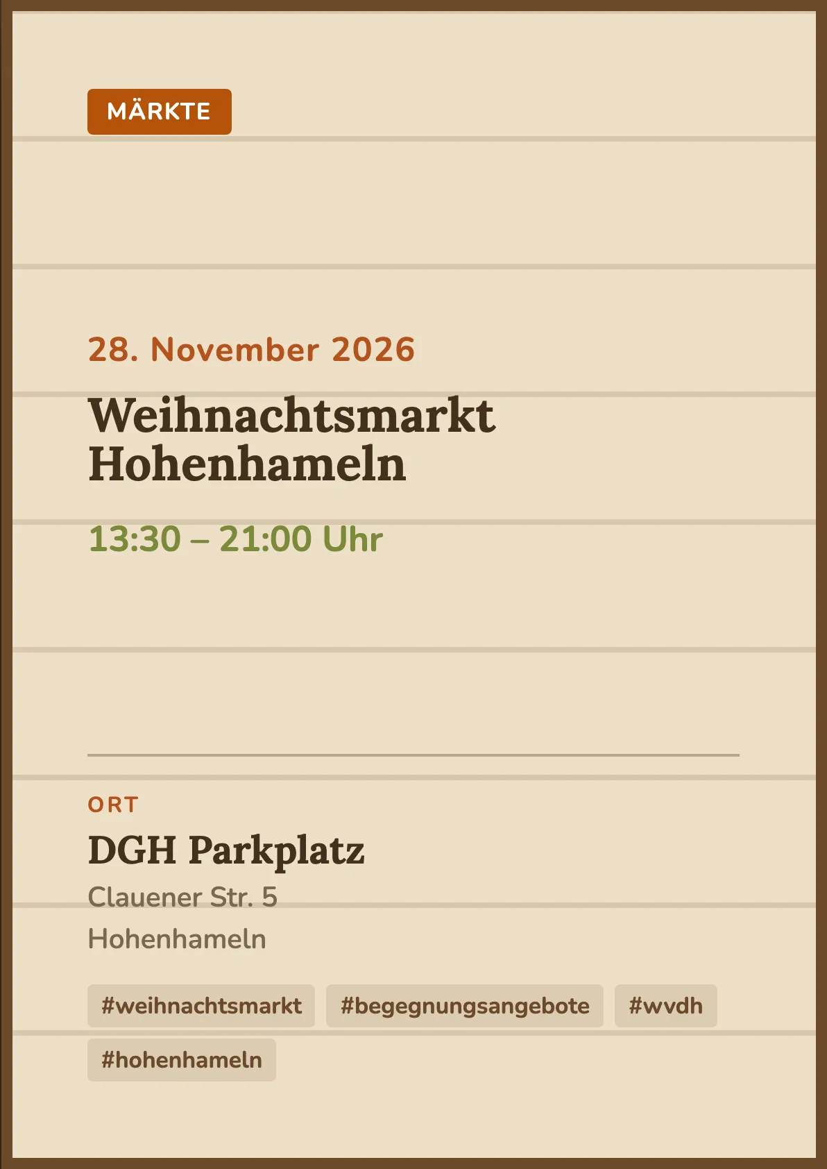 Veranstaltungsflyer