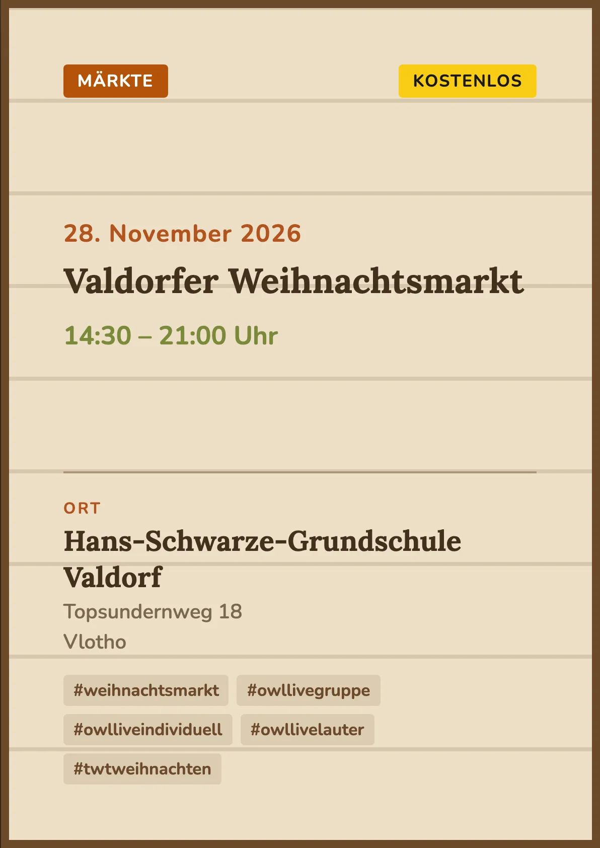 Veranstaltungsflyer