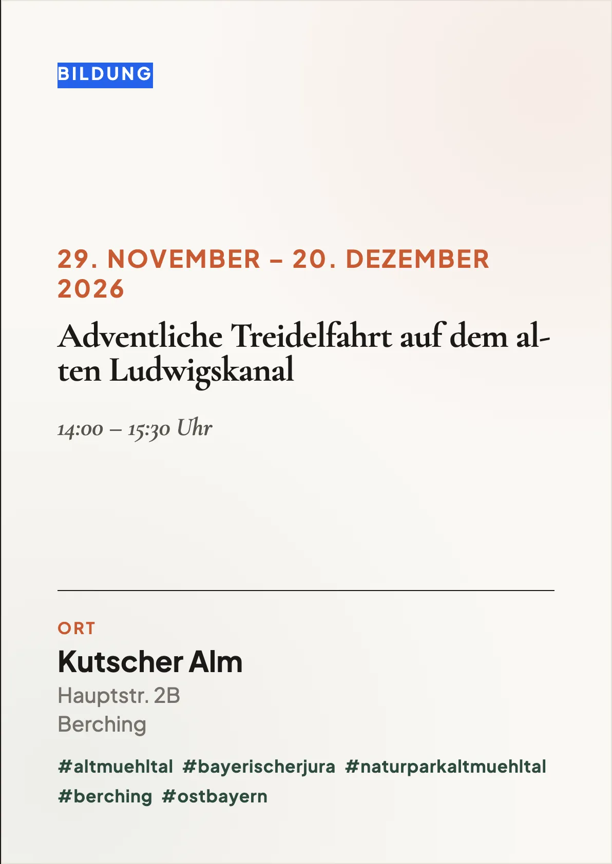 Veranstaltungsflyer