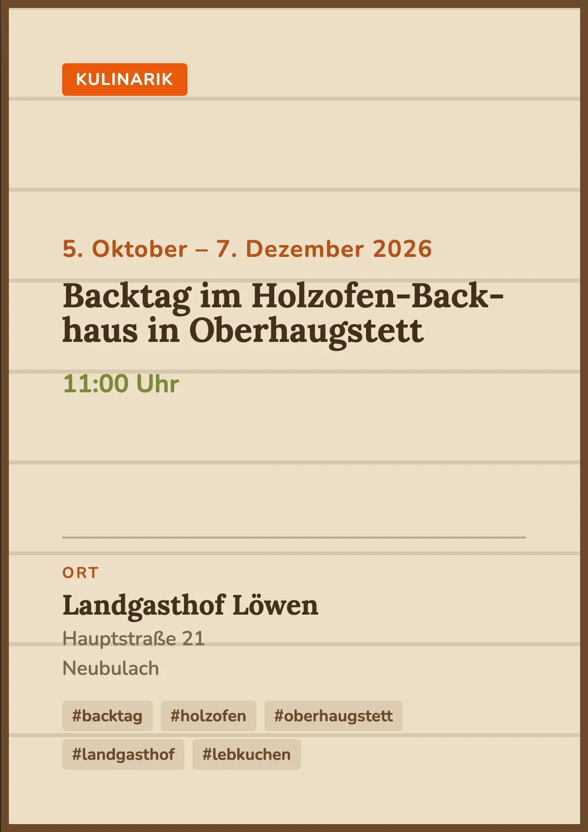 Veranstaltungsflyer