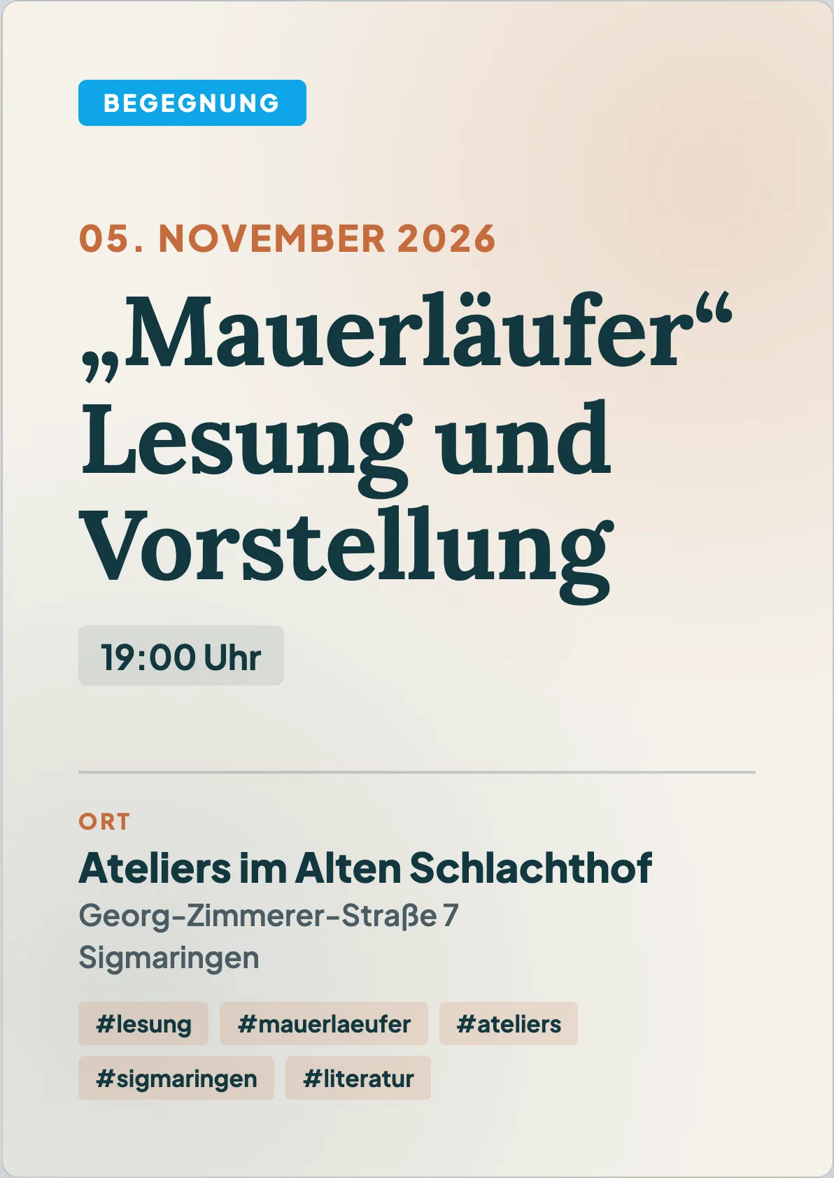Veranstaltungsflyer