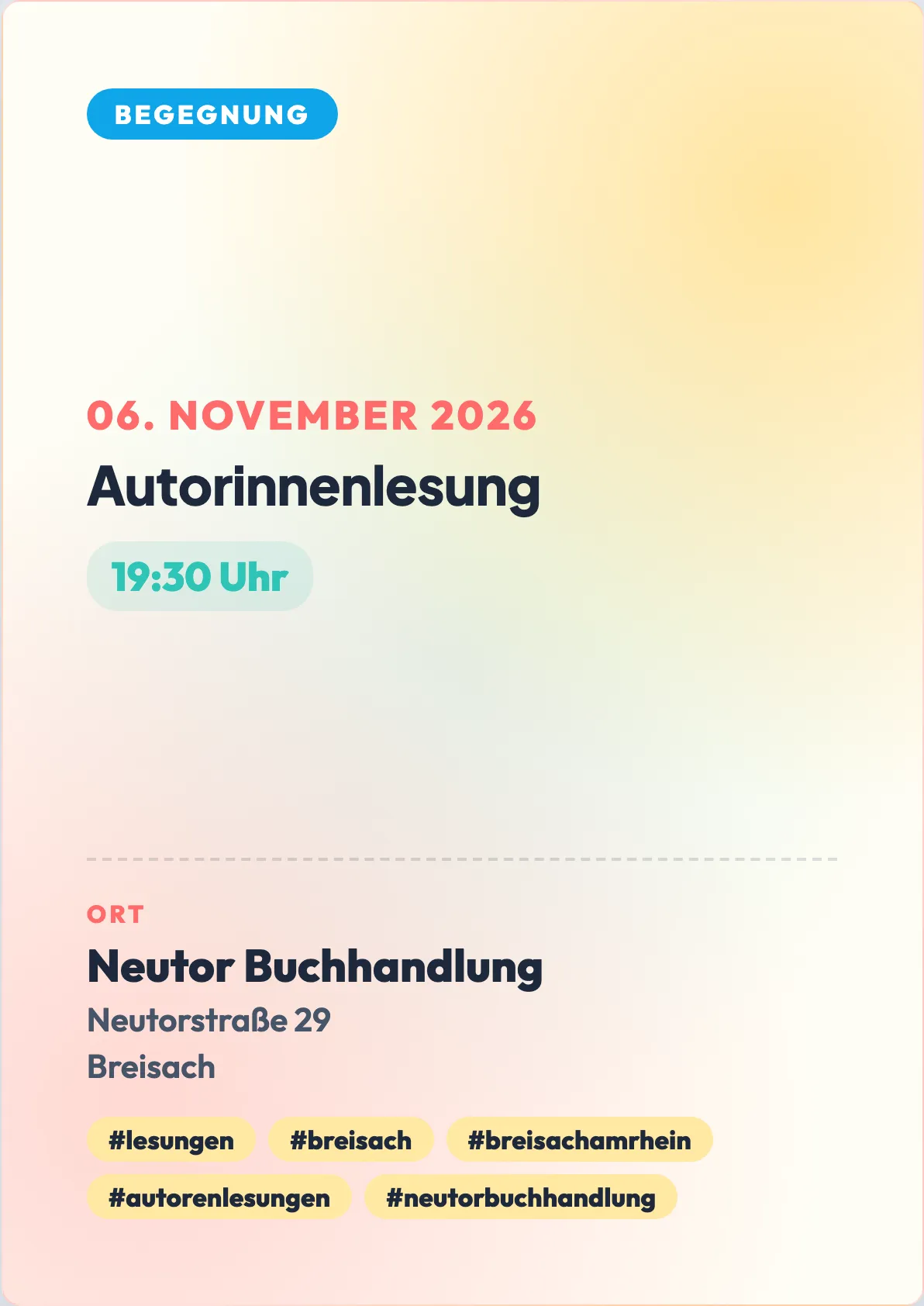 Veranstaltungsflyer