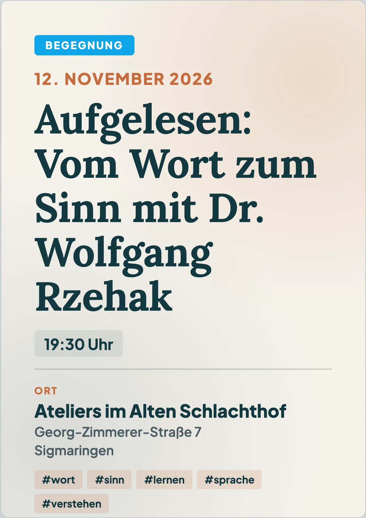 Veranstaltungsflyer