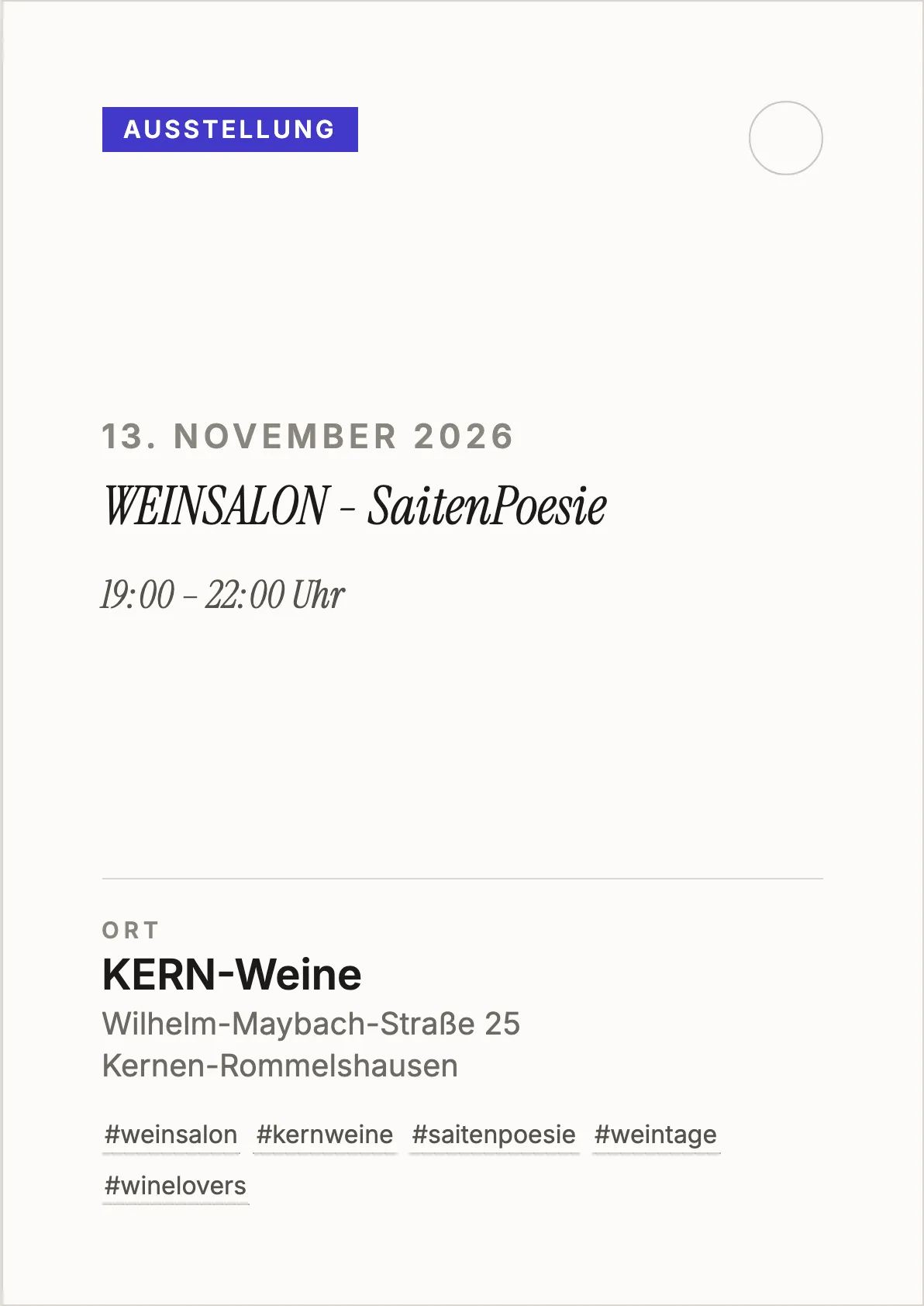 Veranstaltungsflyer