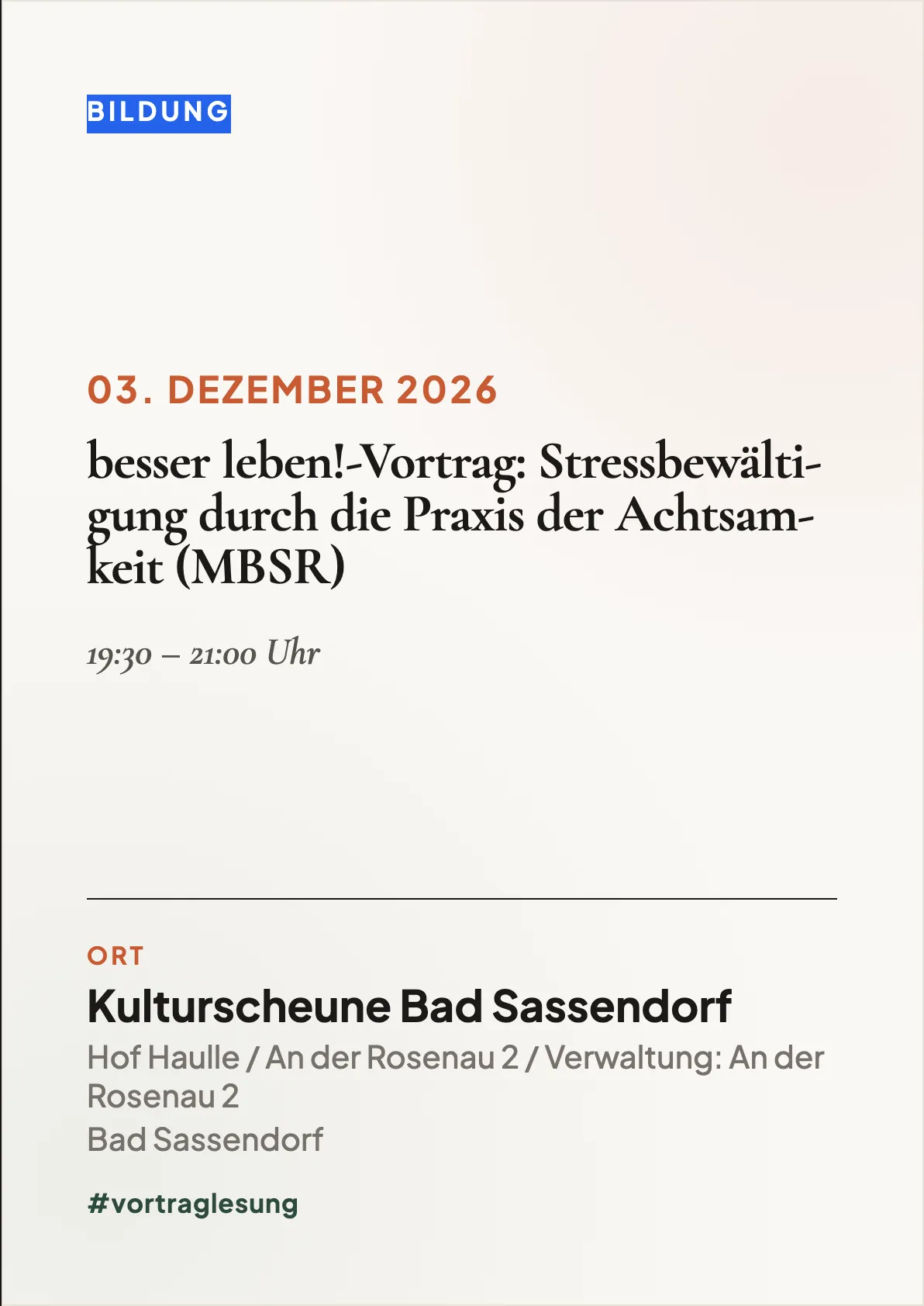 Veranstaltungsflyer