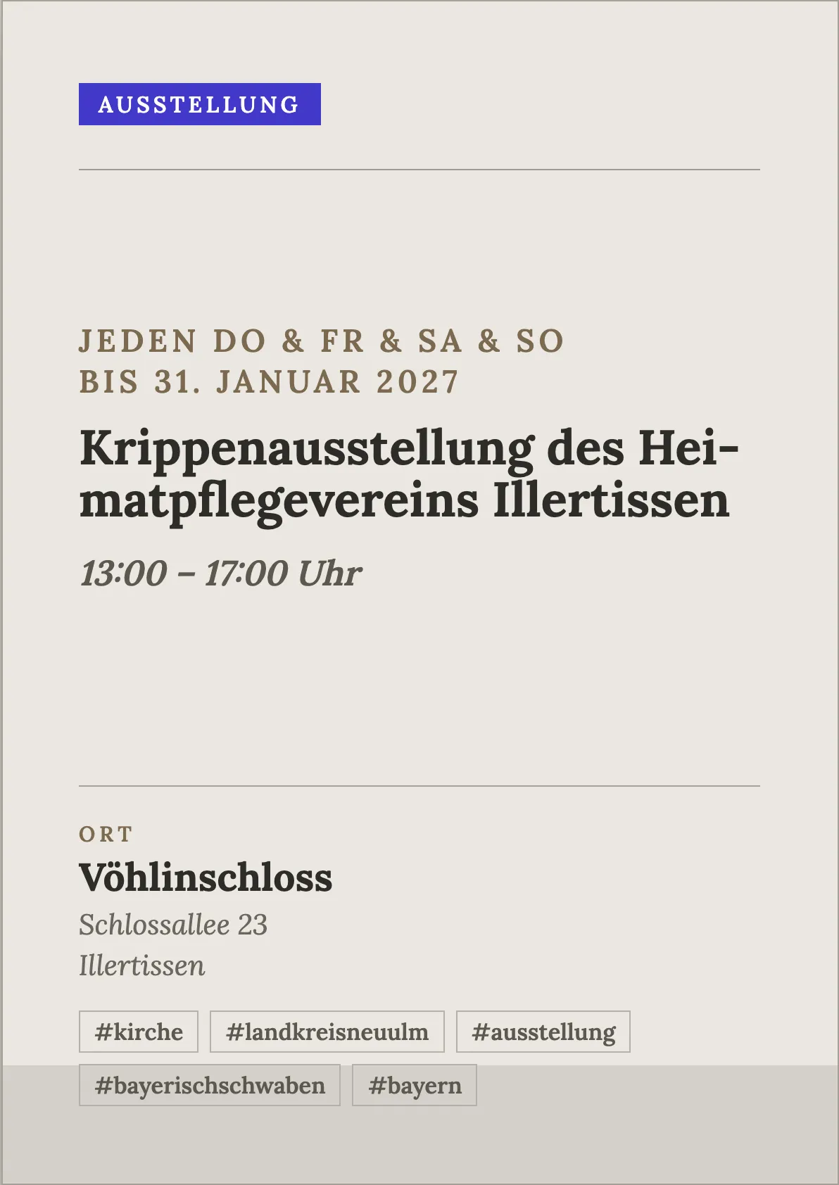 Veranstaltungsflyer