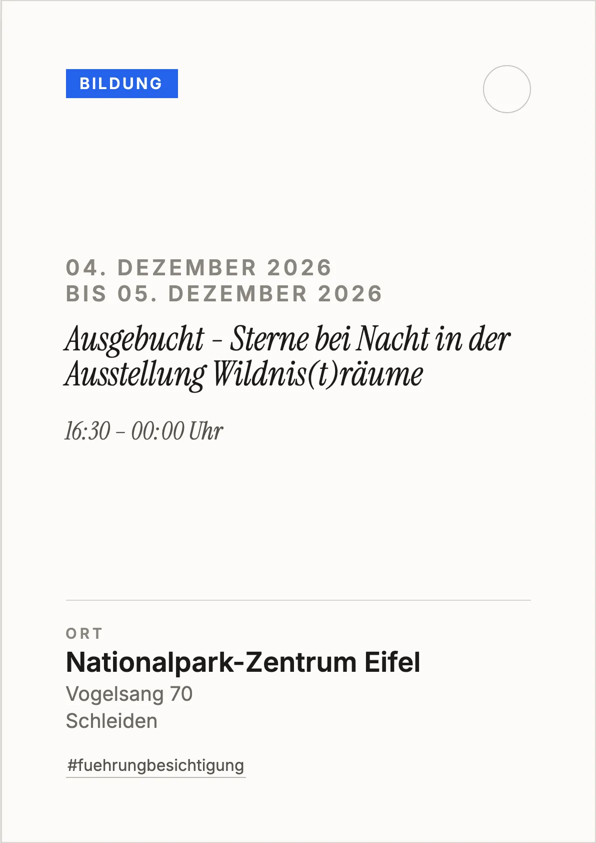 Veranstaltungsflyer