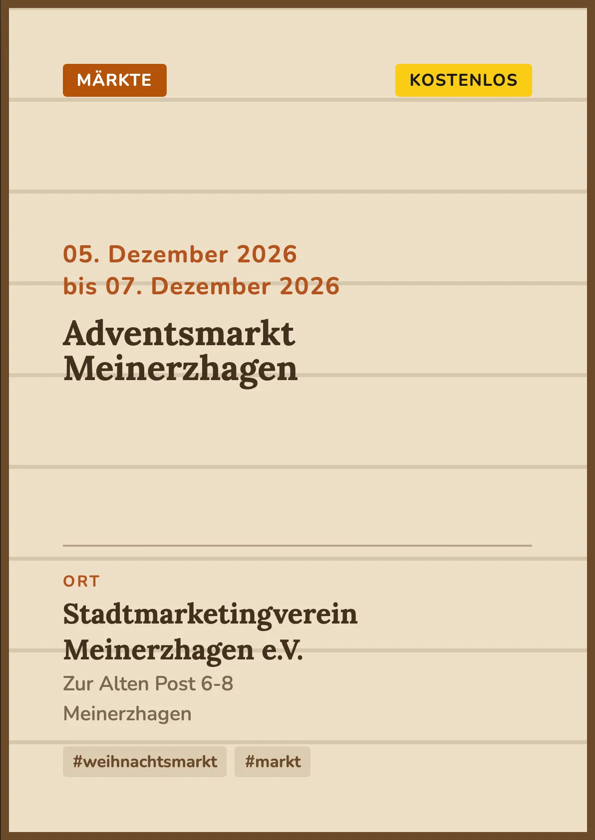 Veranstaltungsflyer