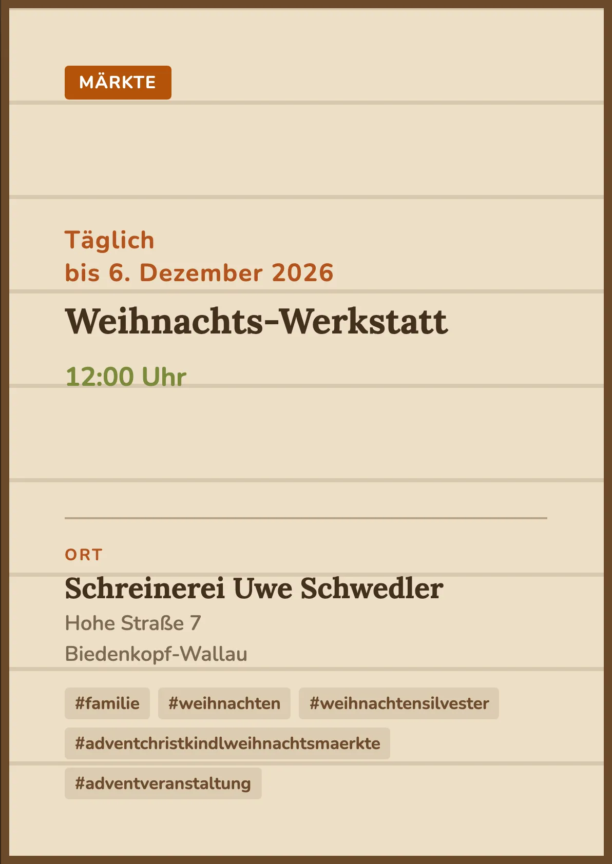 Veranstaltungsflyer