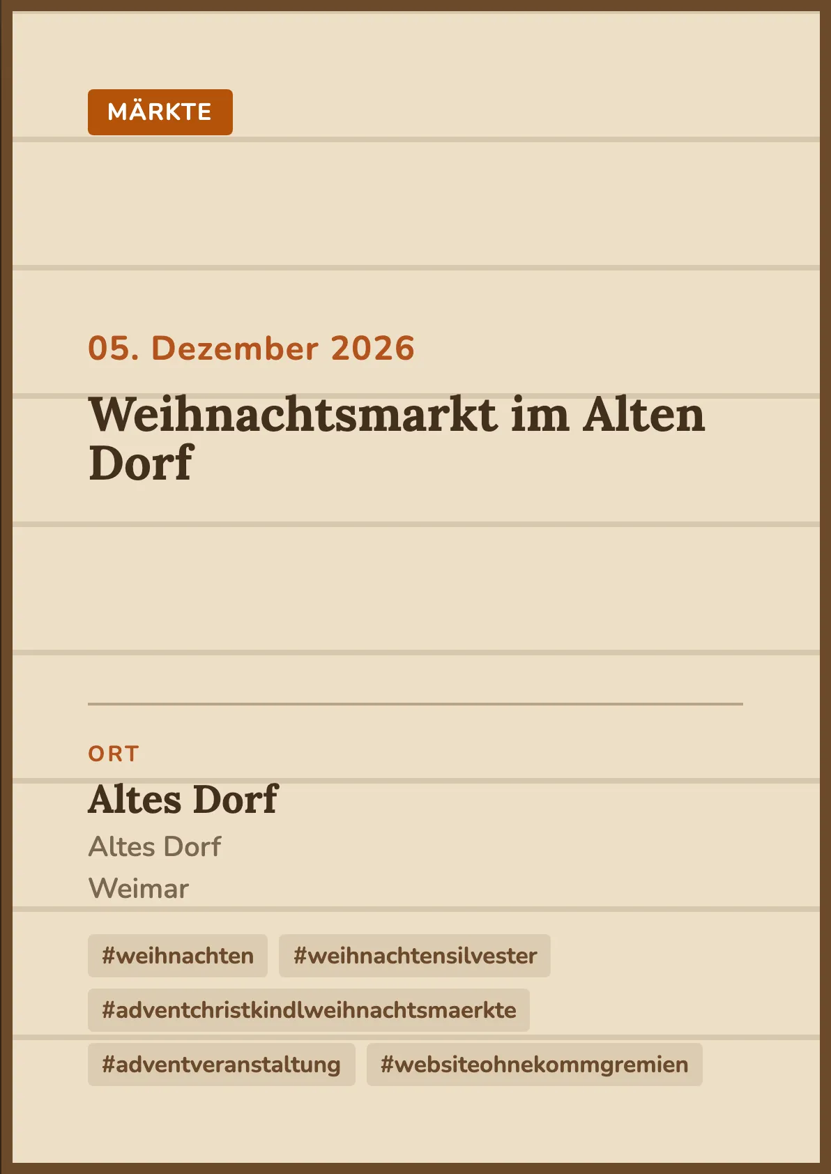 Veranstaltungsflyer