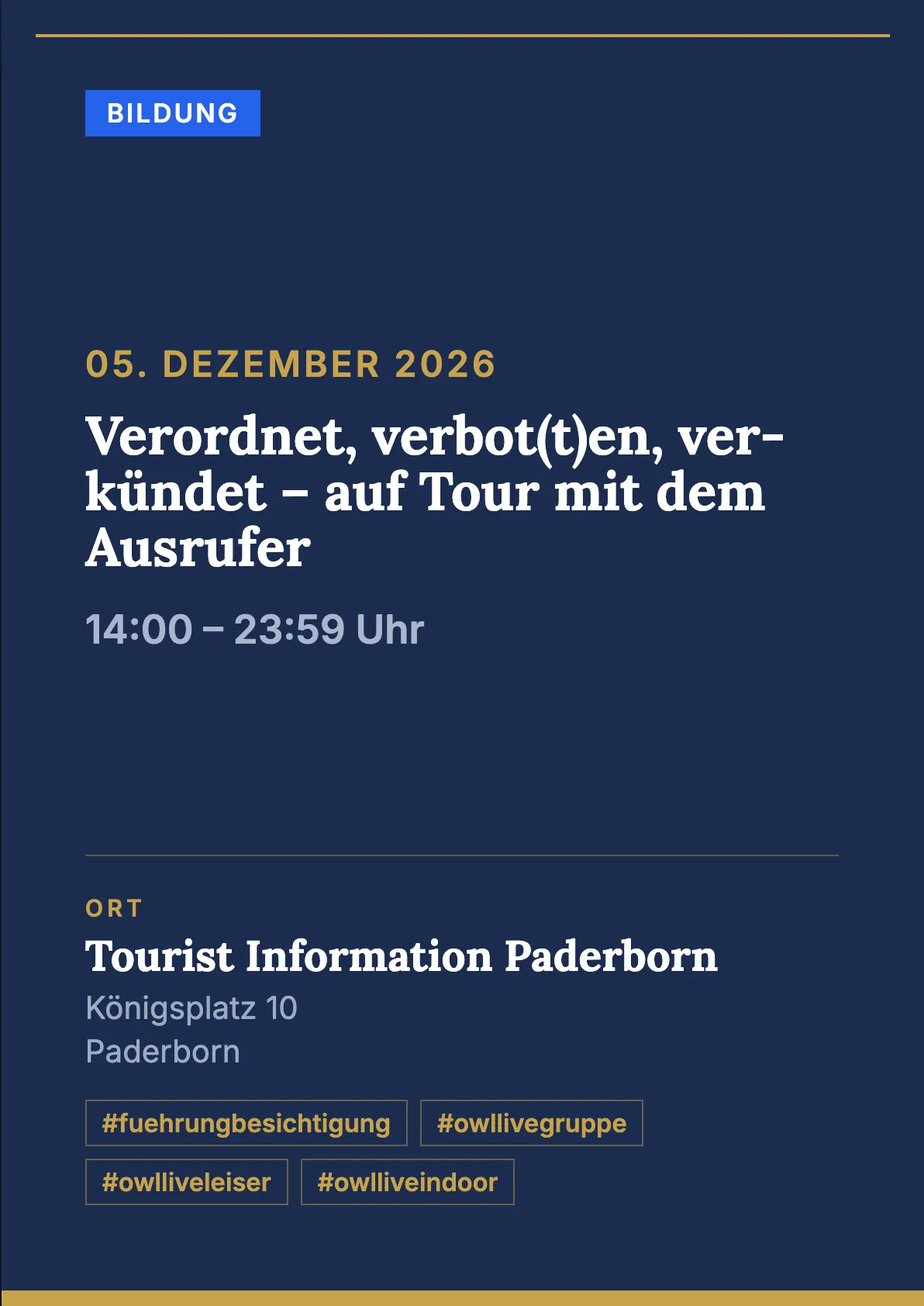 Veranstaltungsflyer