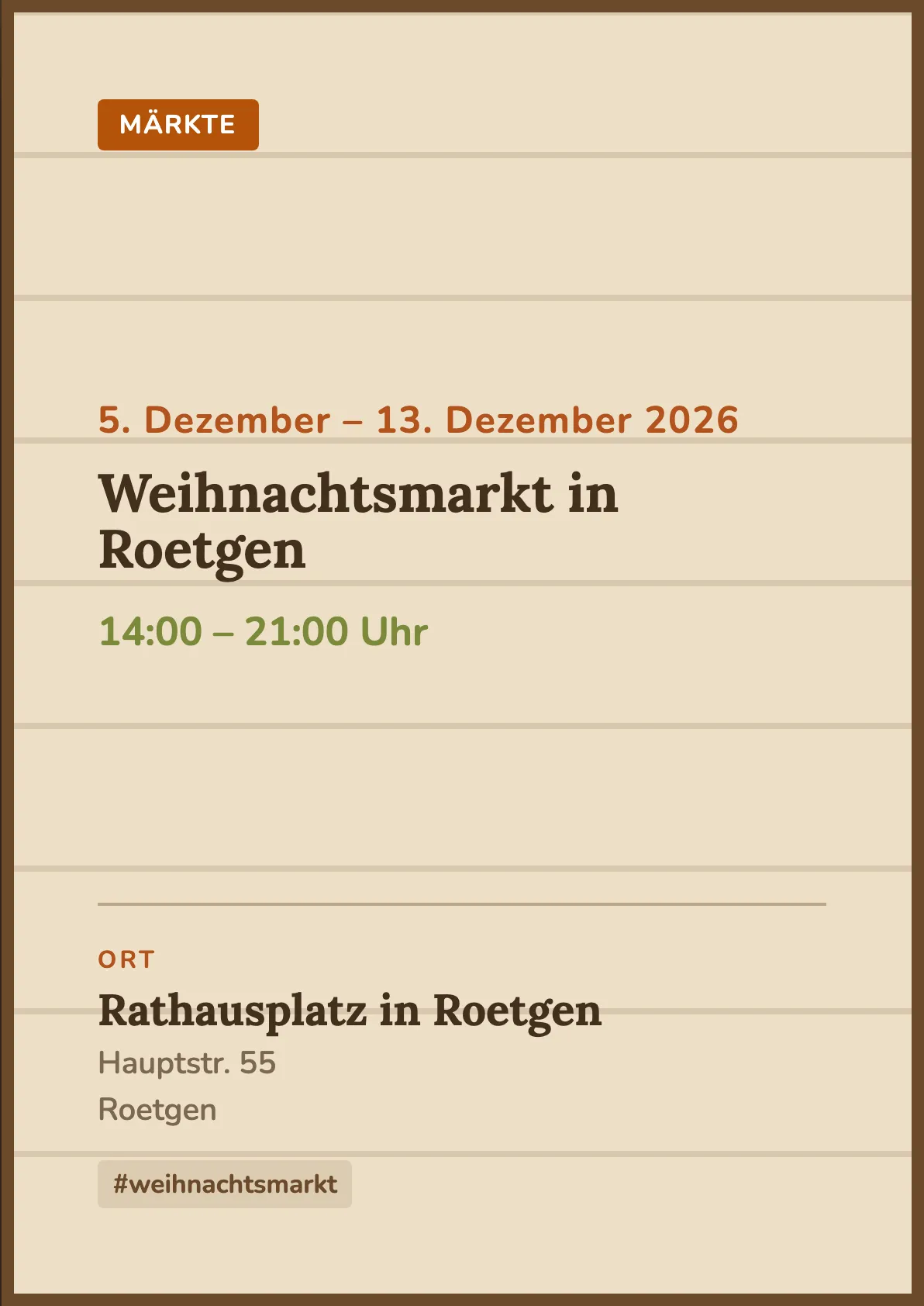 Veranstaltungsflyer