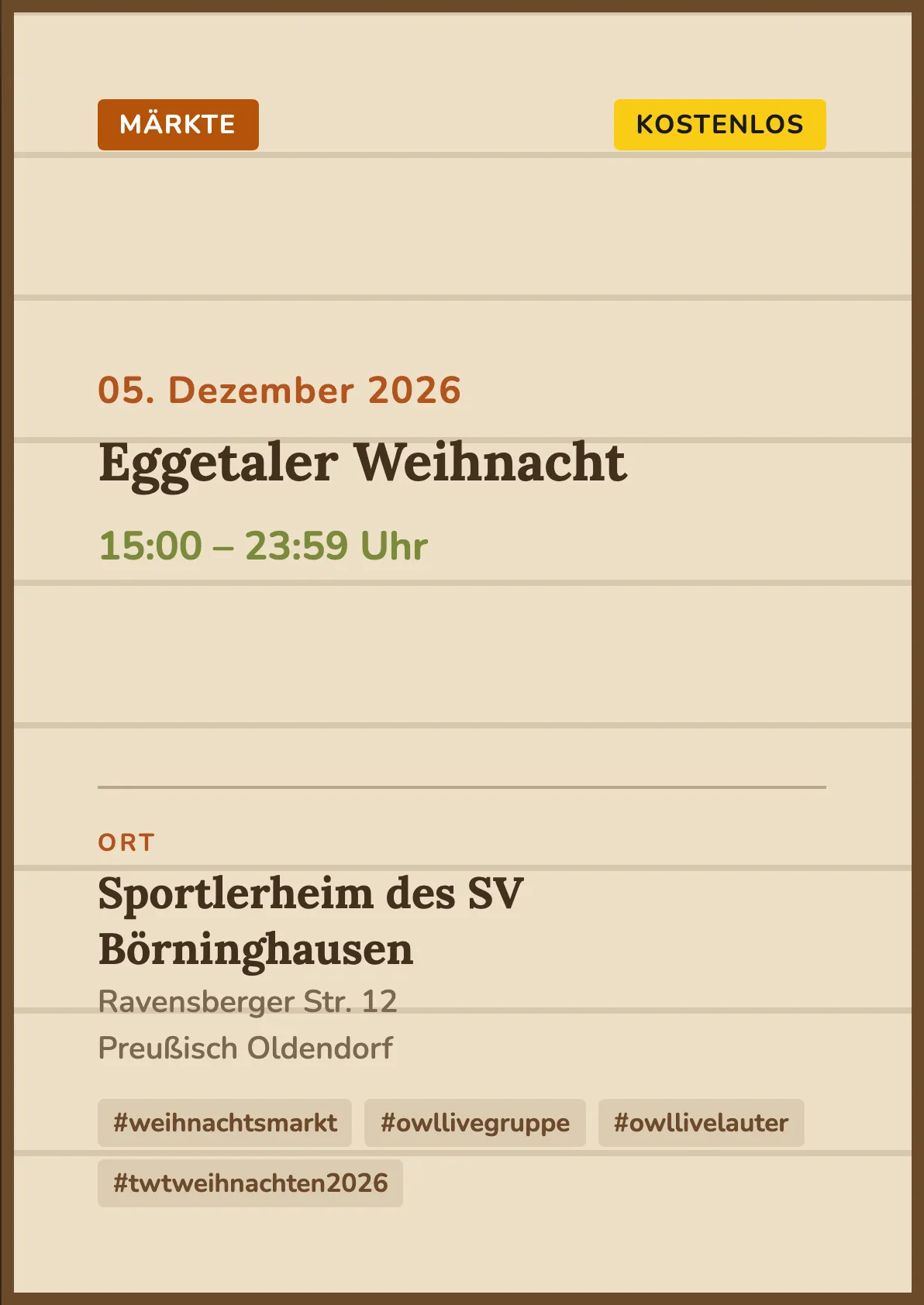 Veranstaltungsflyer