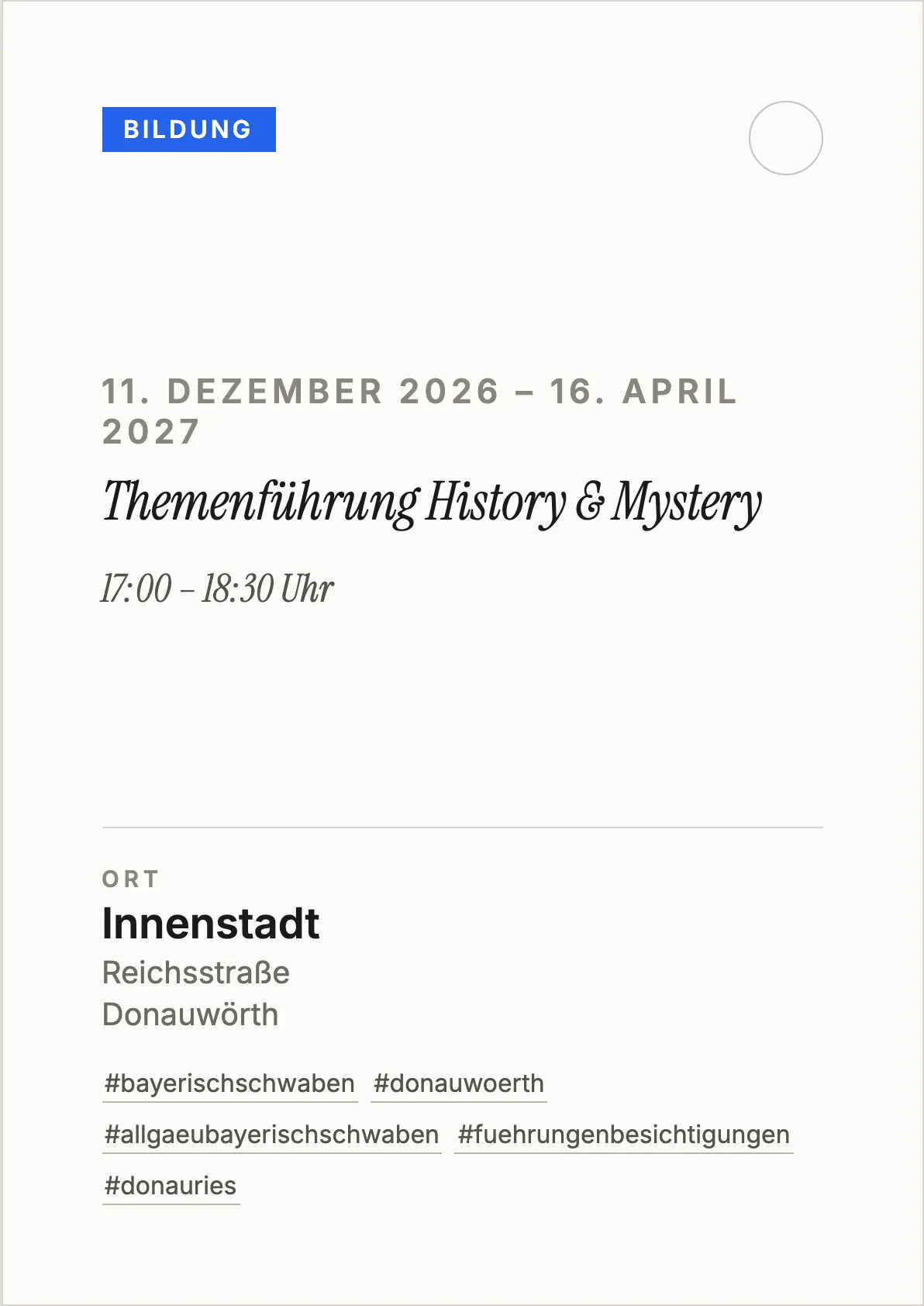 Veranstaltungsflyer