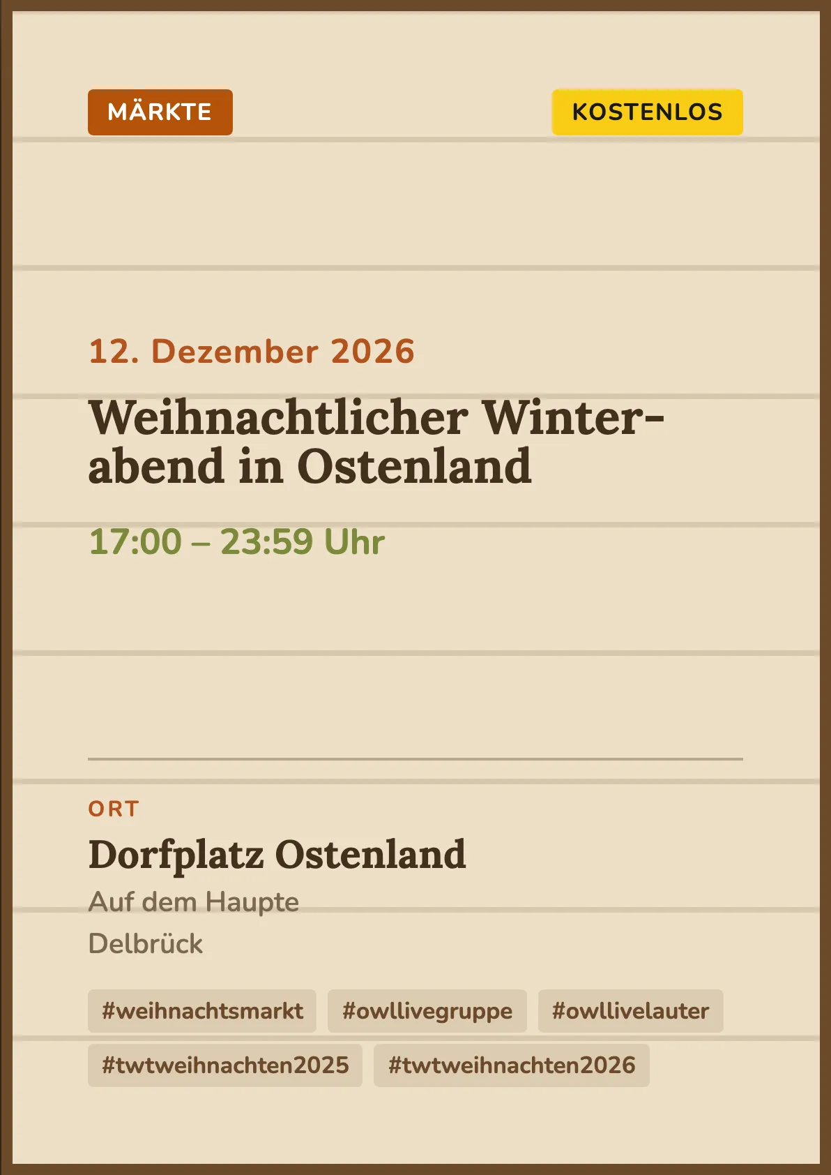 Veranstaltungsflyer
