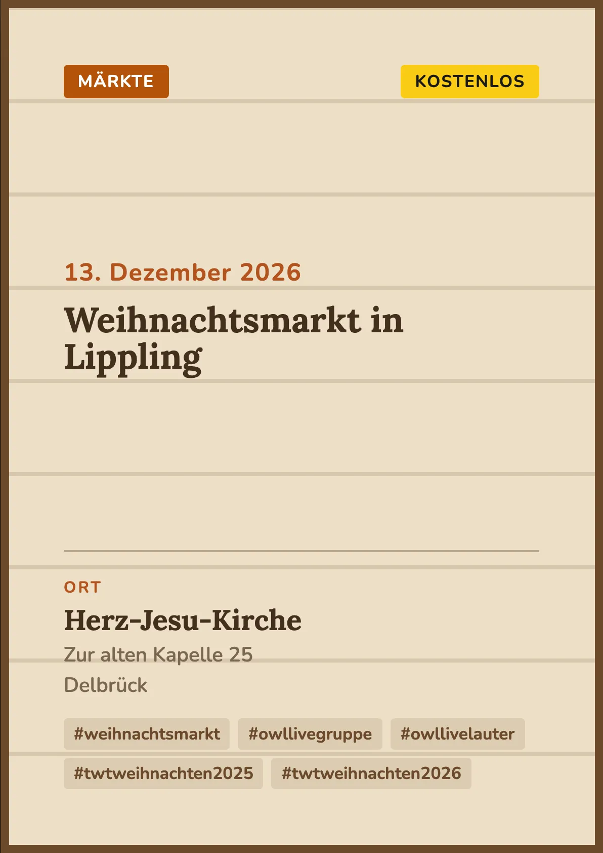 Veranstaltungsflyer