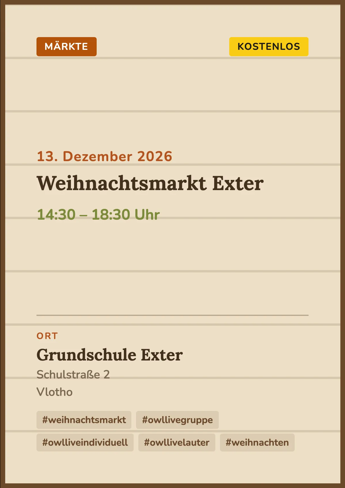 Veranstaltungsflyer