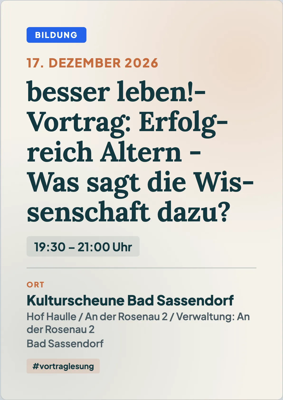 Veranstaltungsflyer